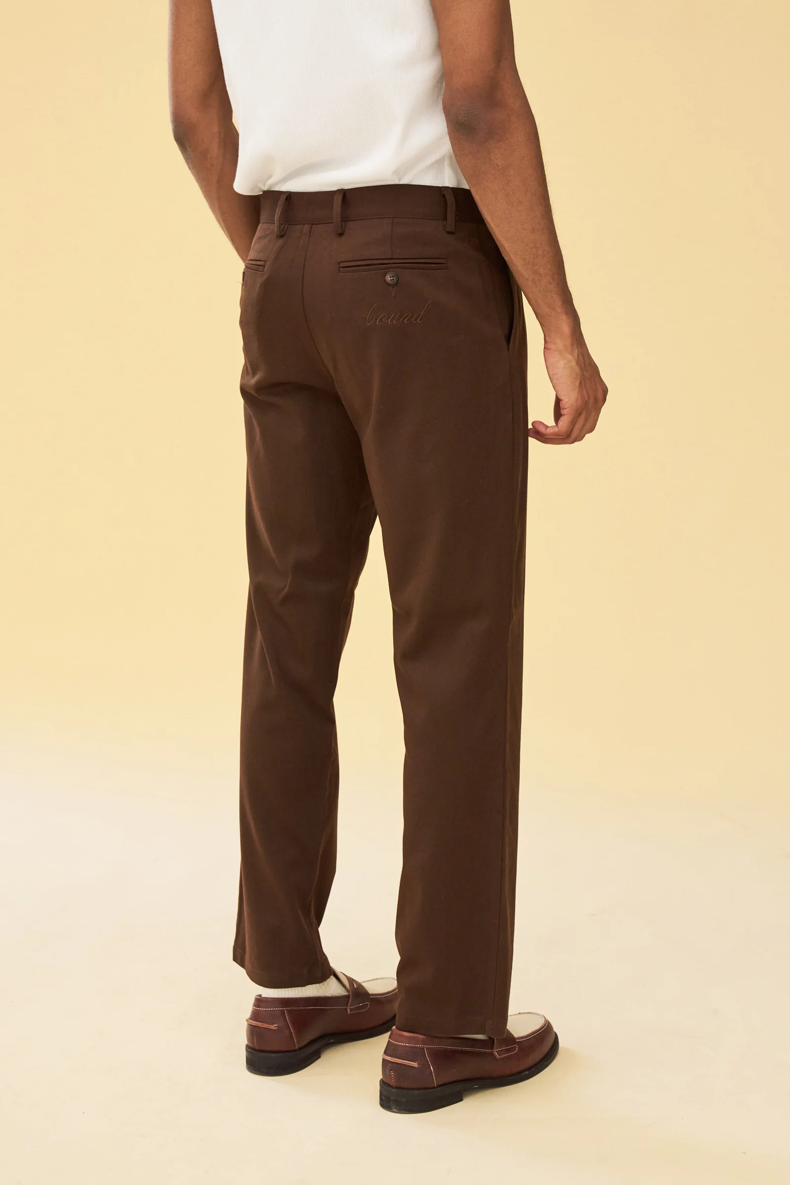 PLEATED SMART TROUSERS - BROWN - Image 3
