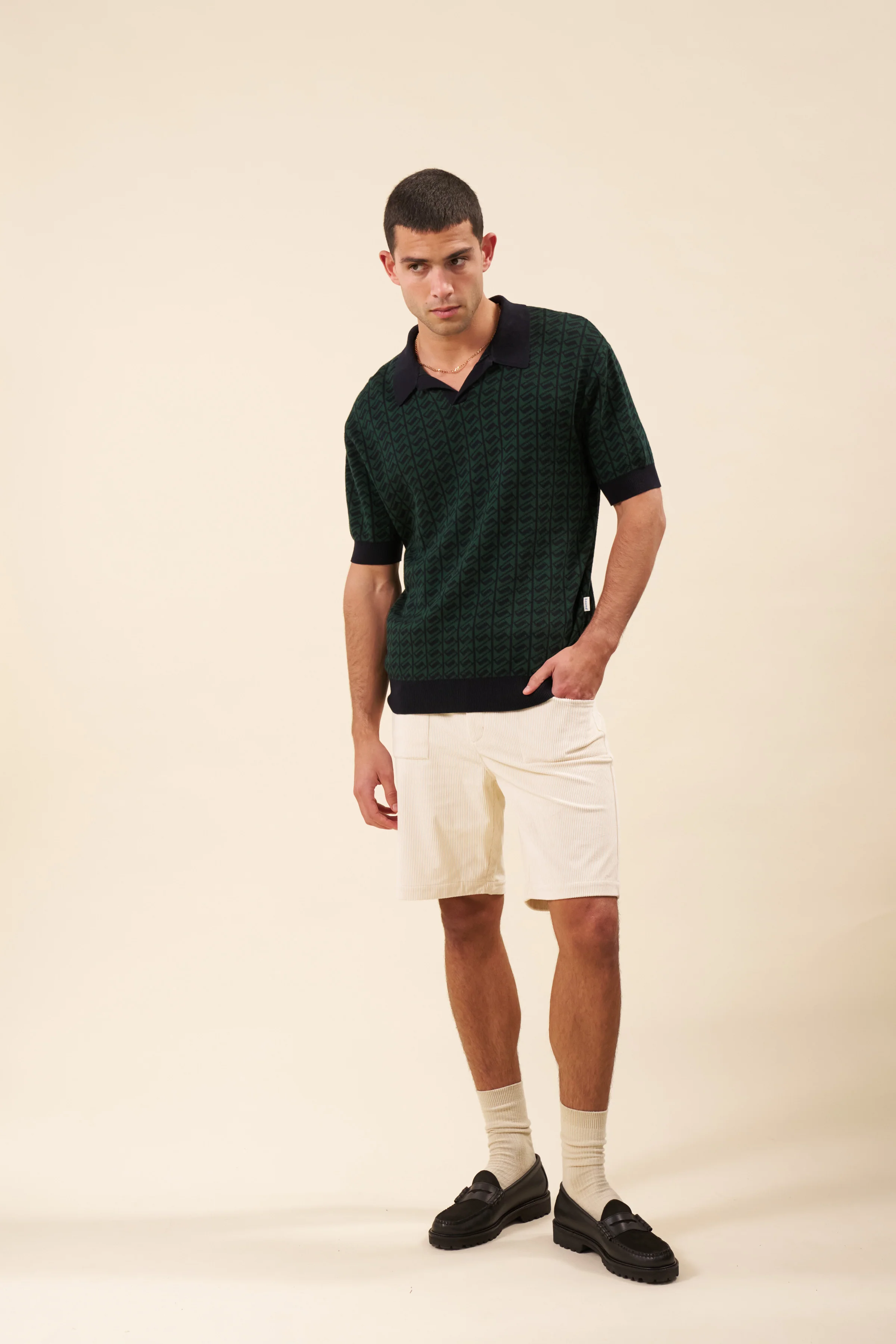 CORD CARPENTER SHORTS - BARLEY CREAM - Image 9