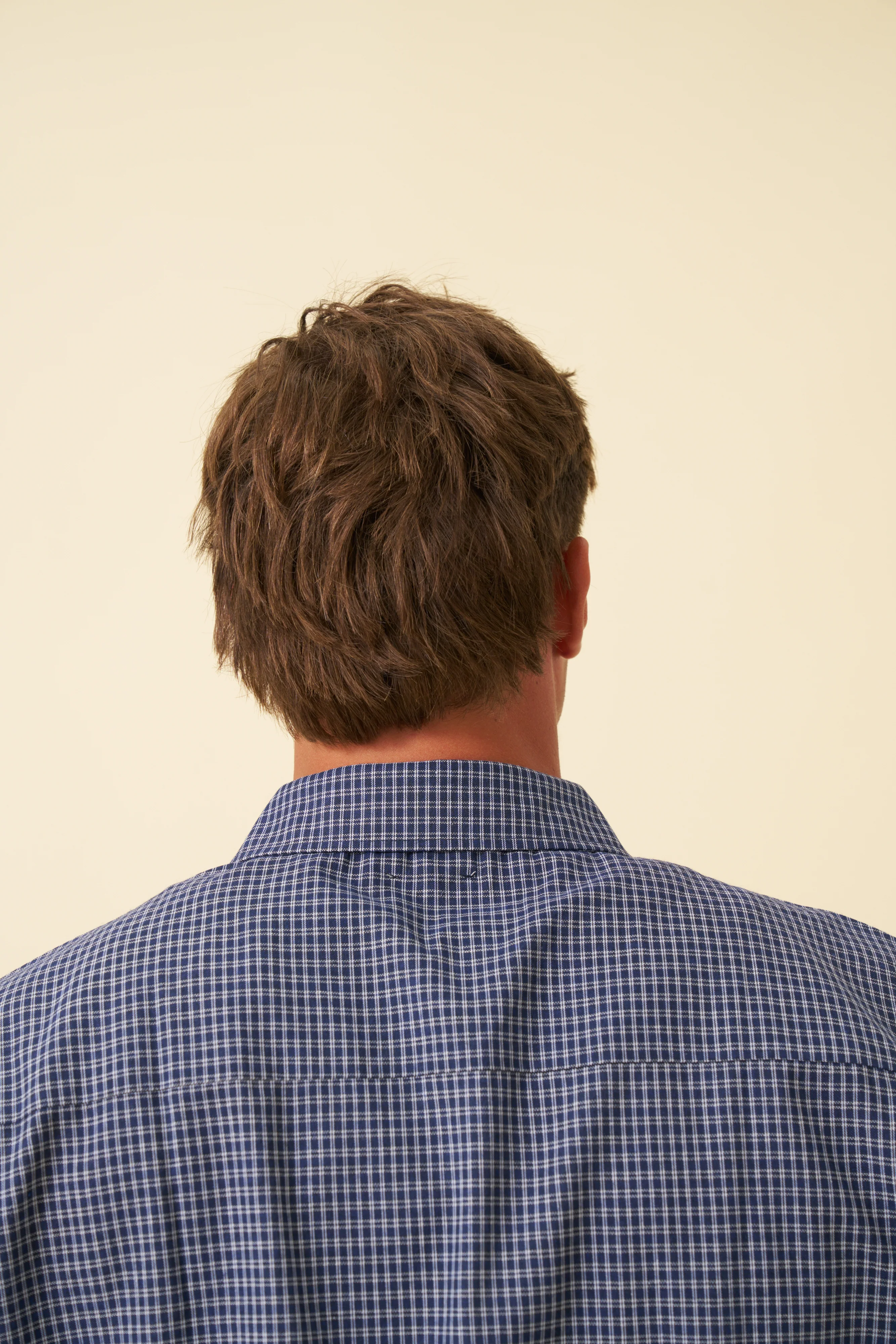 BOTHA CROPPED GINGHAM SHIRT - NAVY - Image 8
