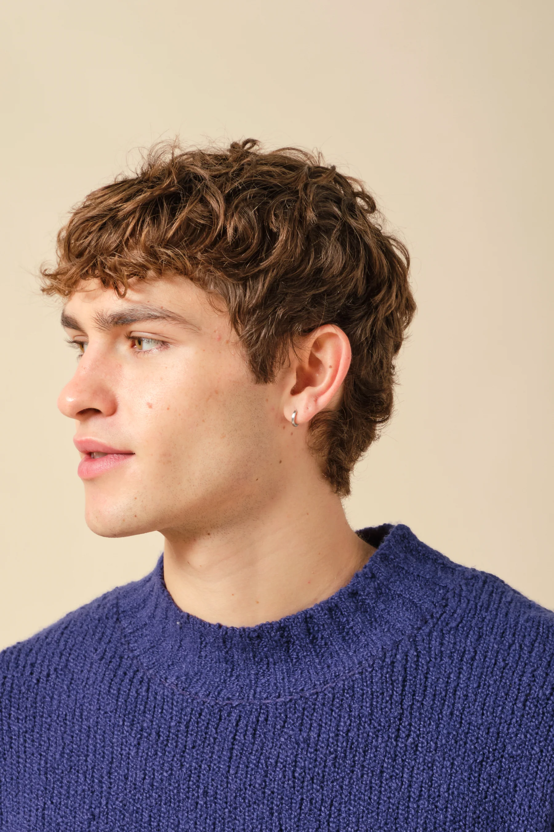 CROPPED WOOL KNIT - BLUE - Image 4