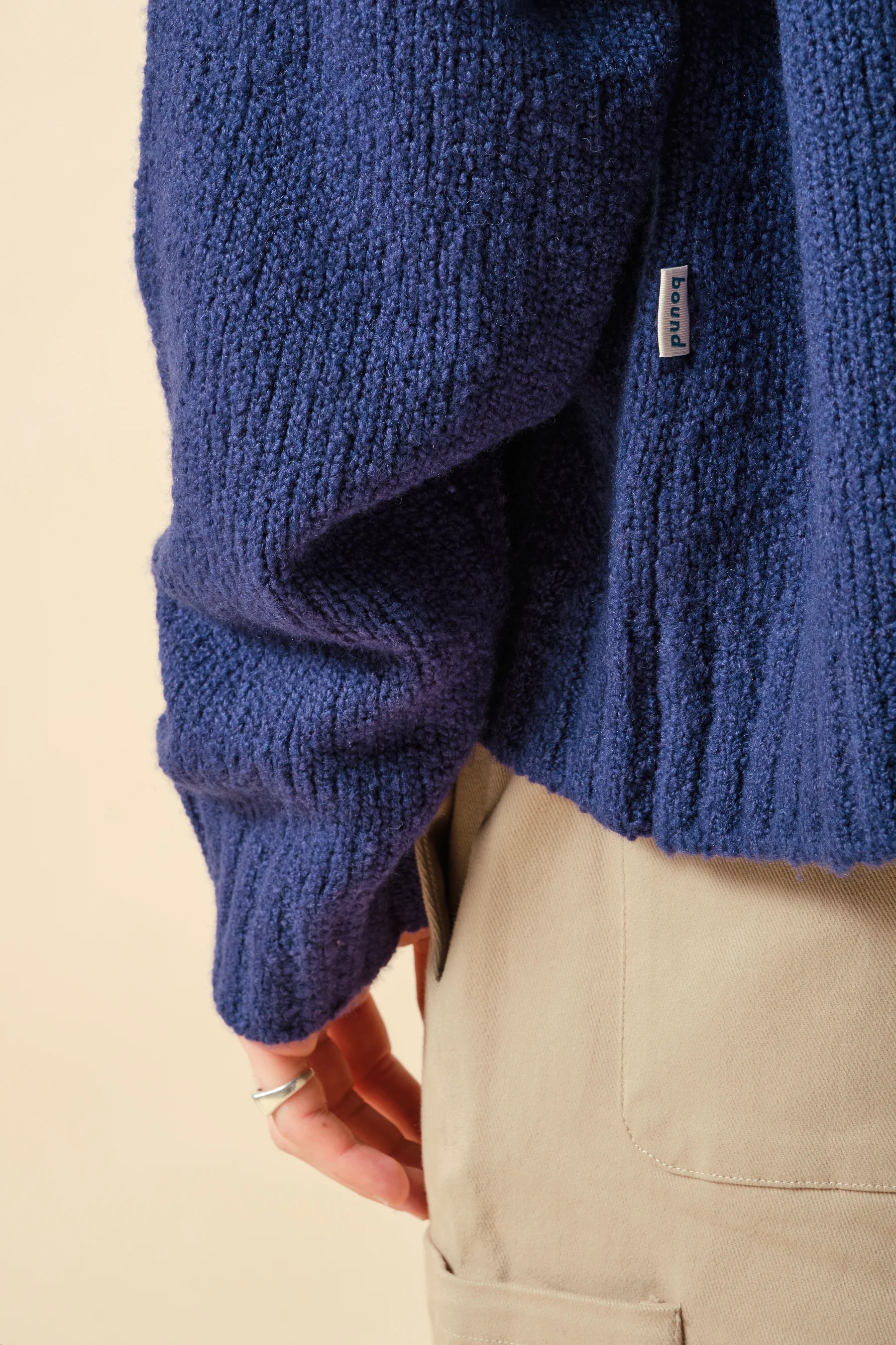 CROPPED WOOL KNIT - BLUE - Image 5