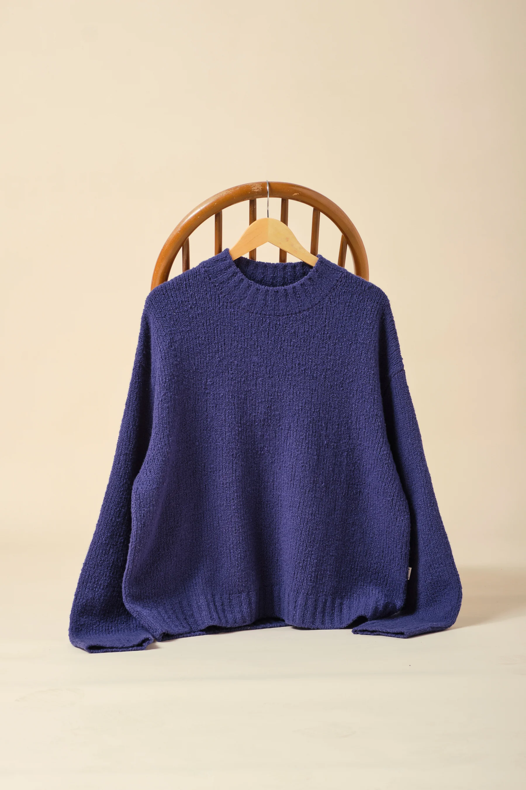 CROPPED WOOL KNIT - BLUE - Image 7