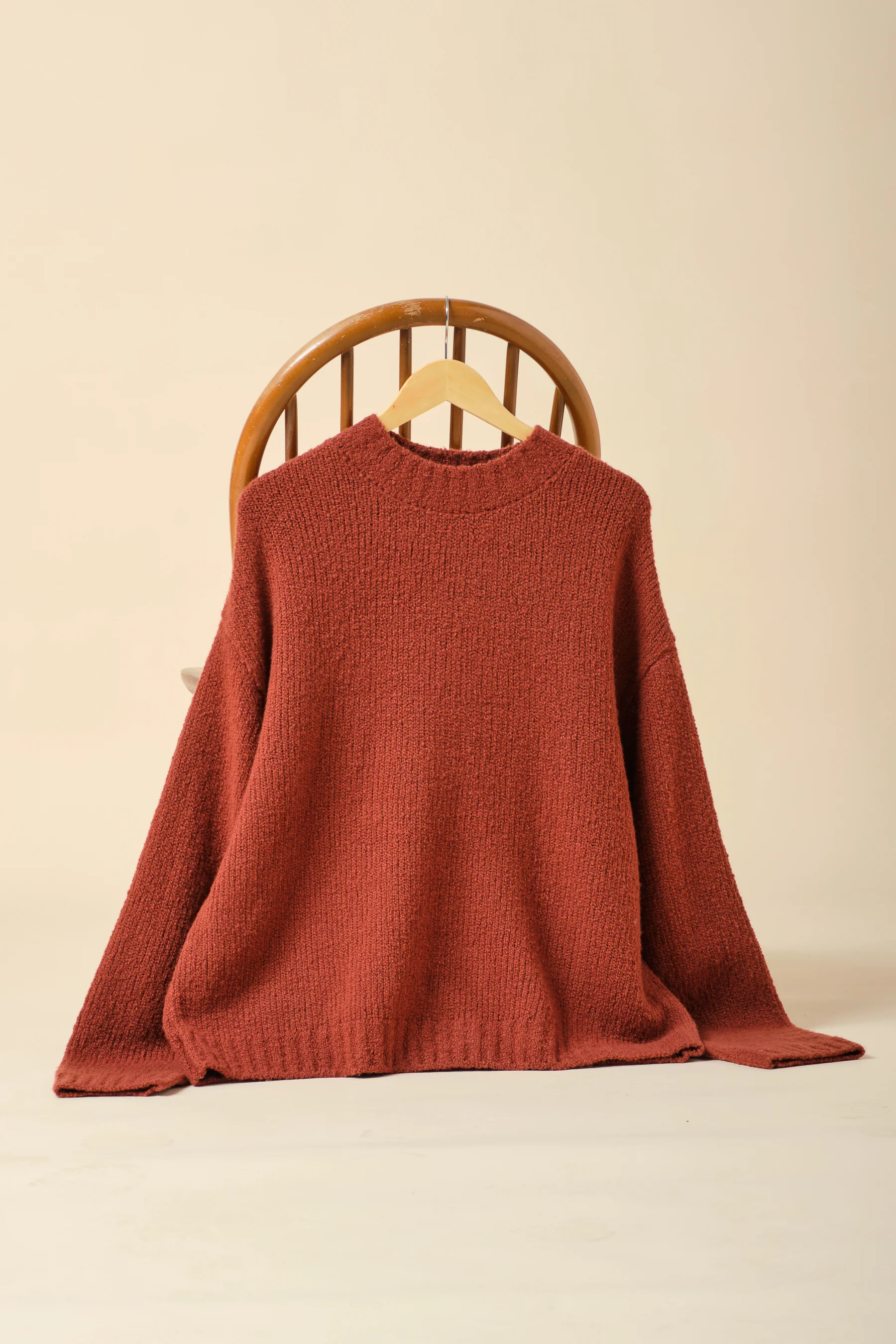 CROPPED WOOL KNIT - BRICK - Image 7