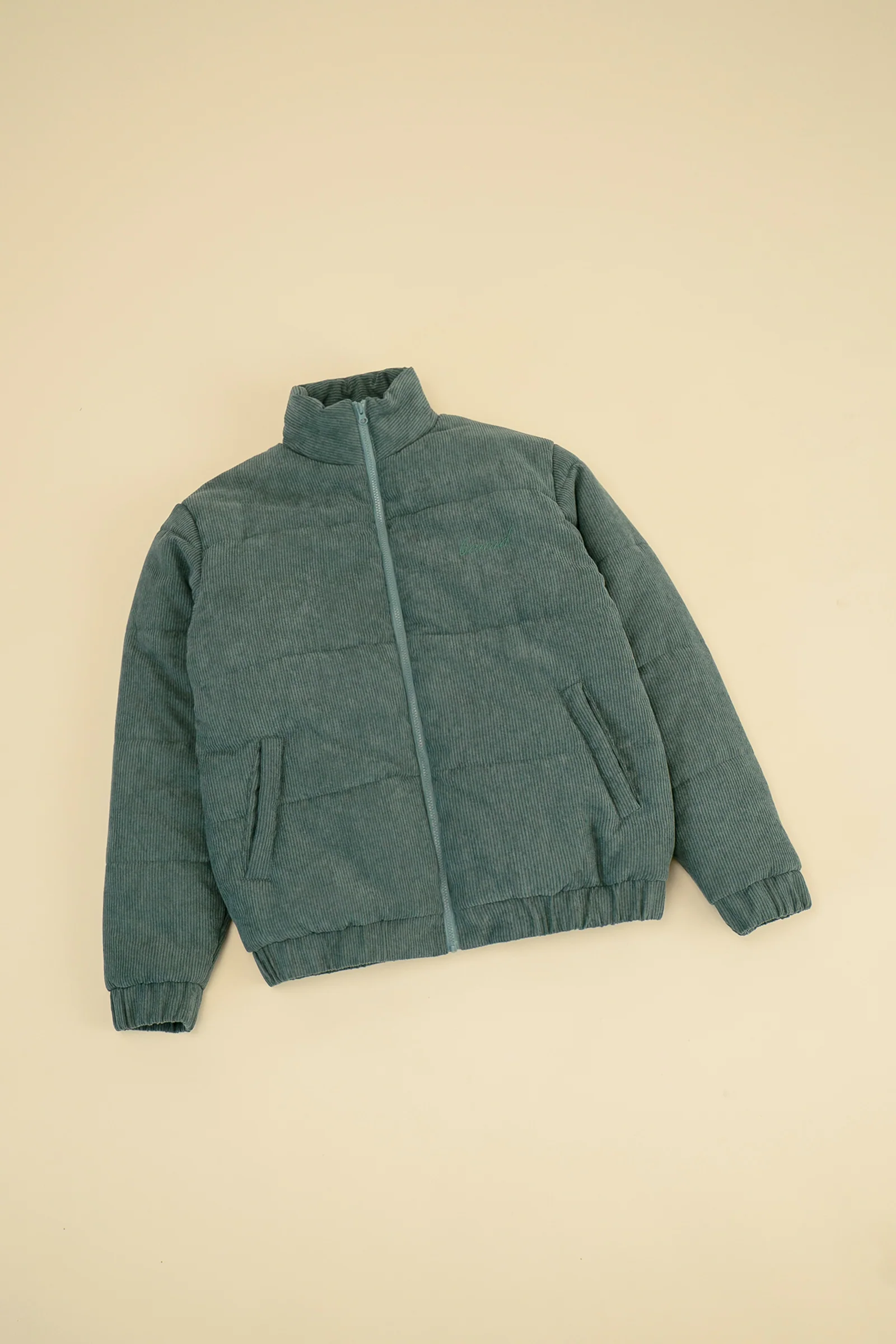 DARK SAGE CORD PUFFER COAT - Image 10