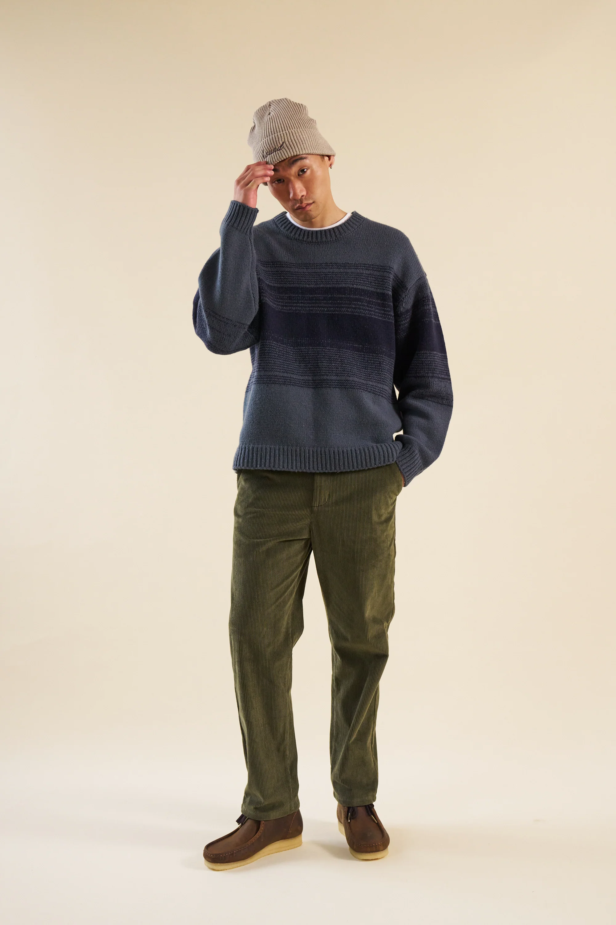 DEEP BLUE GRADIENT LAMBSWOOL SWEATER - Image 5