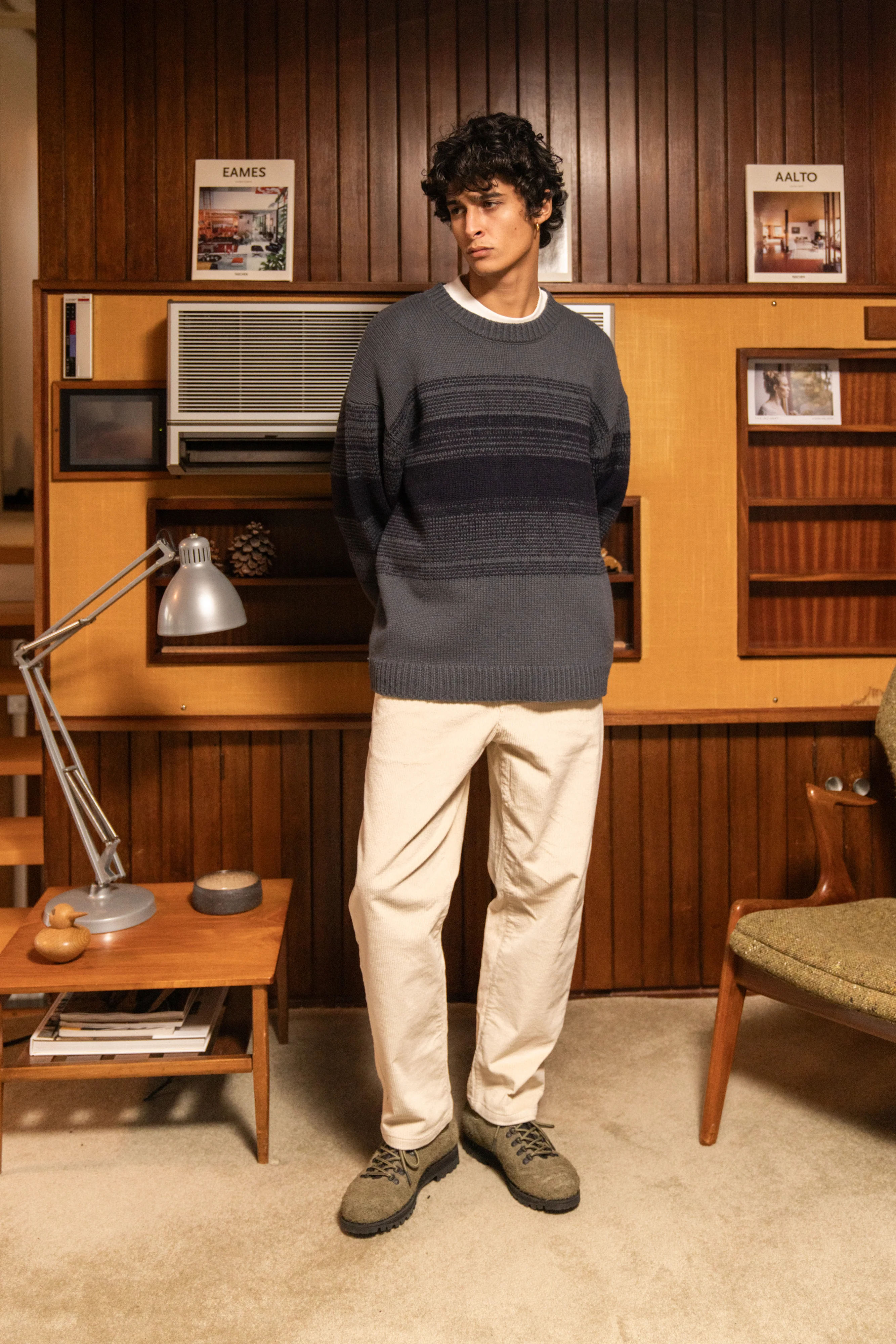 DEEP BLUE GRADIENT LAMBSWOOL SWEATER - Image 8