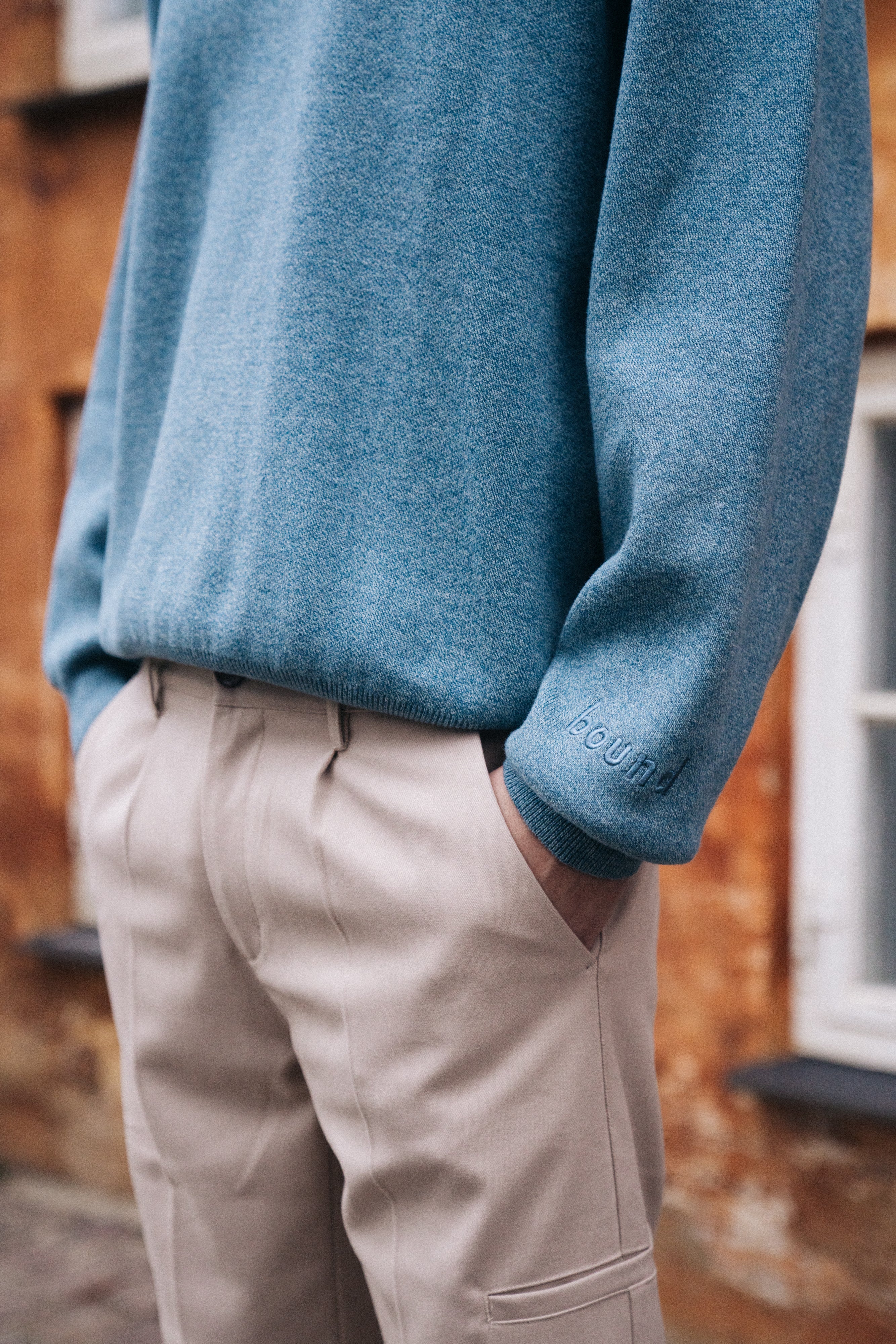 DELMAR KNIT SWEATER - AZURE BLUE - Image 4
