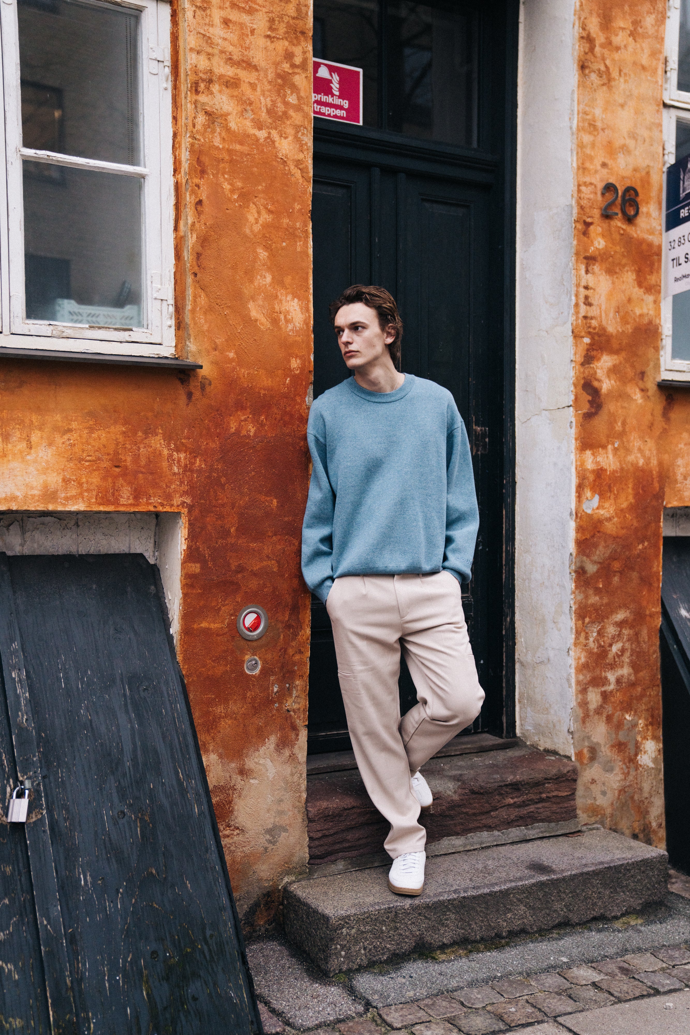 DELMAR KNIT SWEATER - AZURE BLUE - Image 6