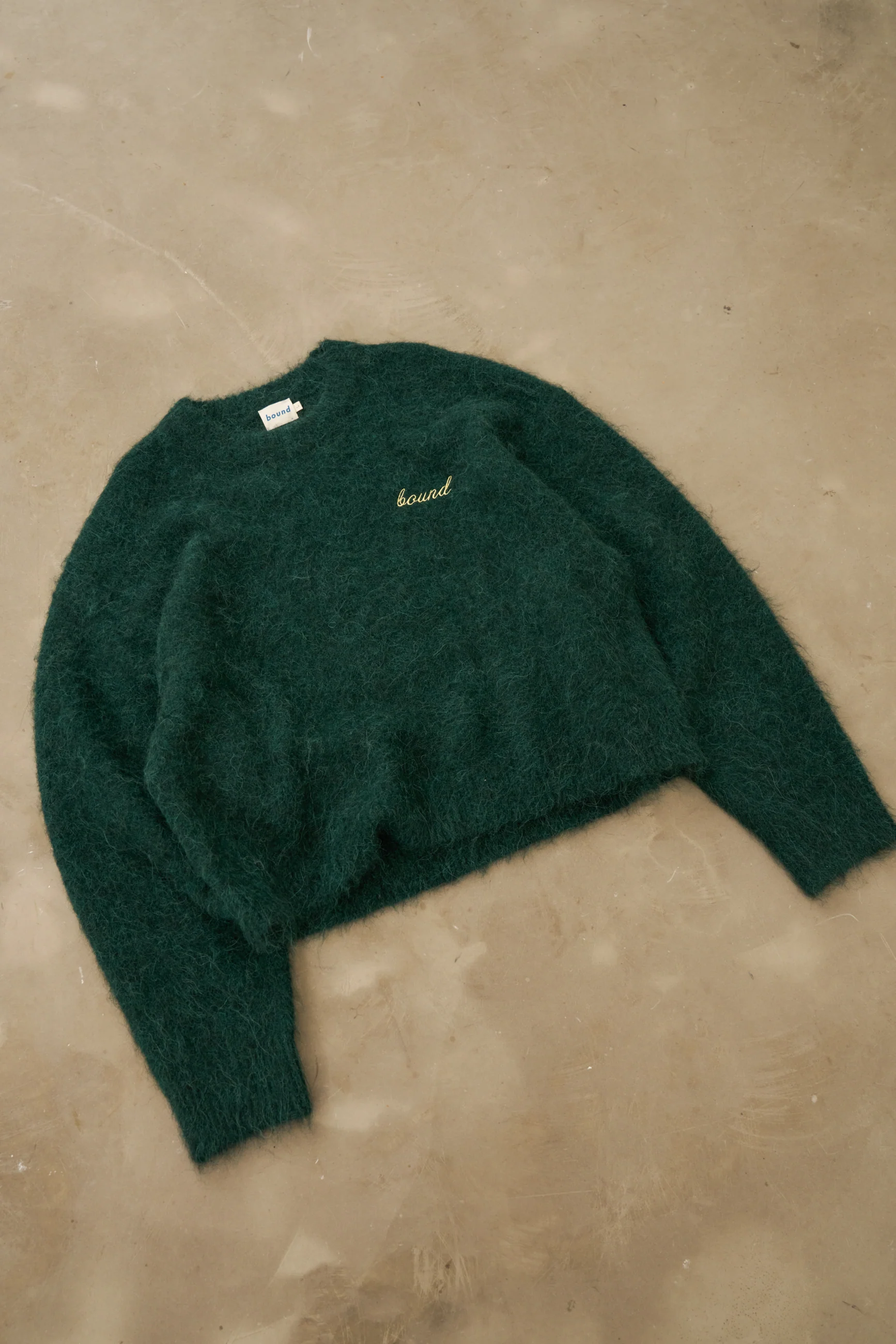 DEXTER CROPPED ALPACA KNIT - FOREST GREEN - Image 10