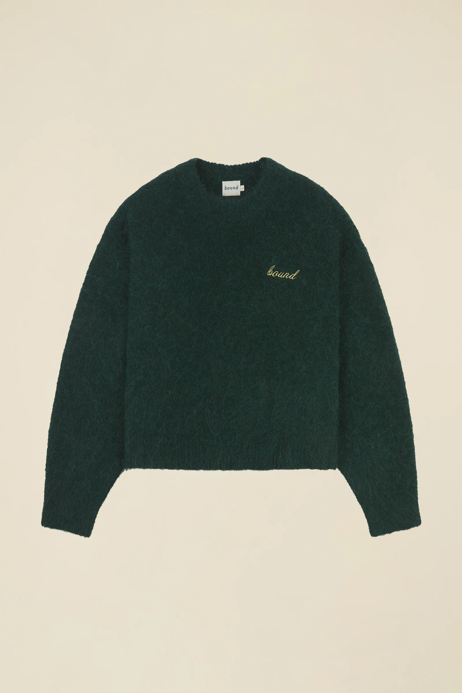 DEXTER CROPPED ALPACA KNIT - FOREST GREEN - Image 11