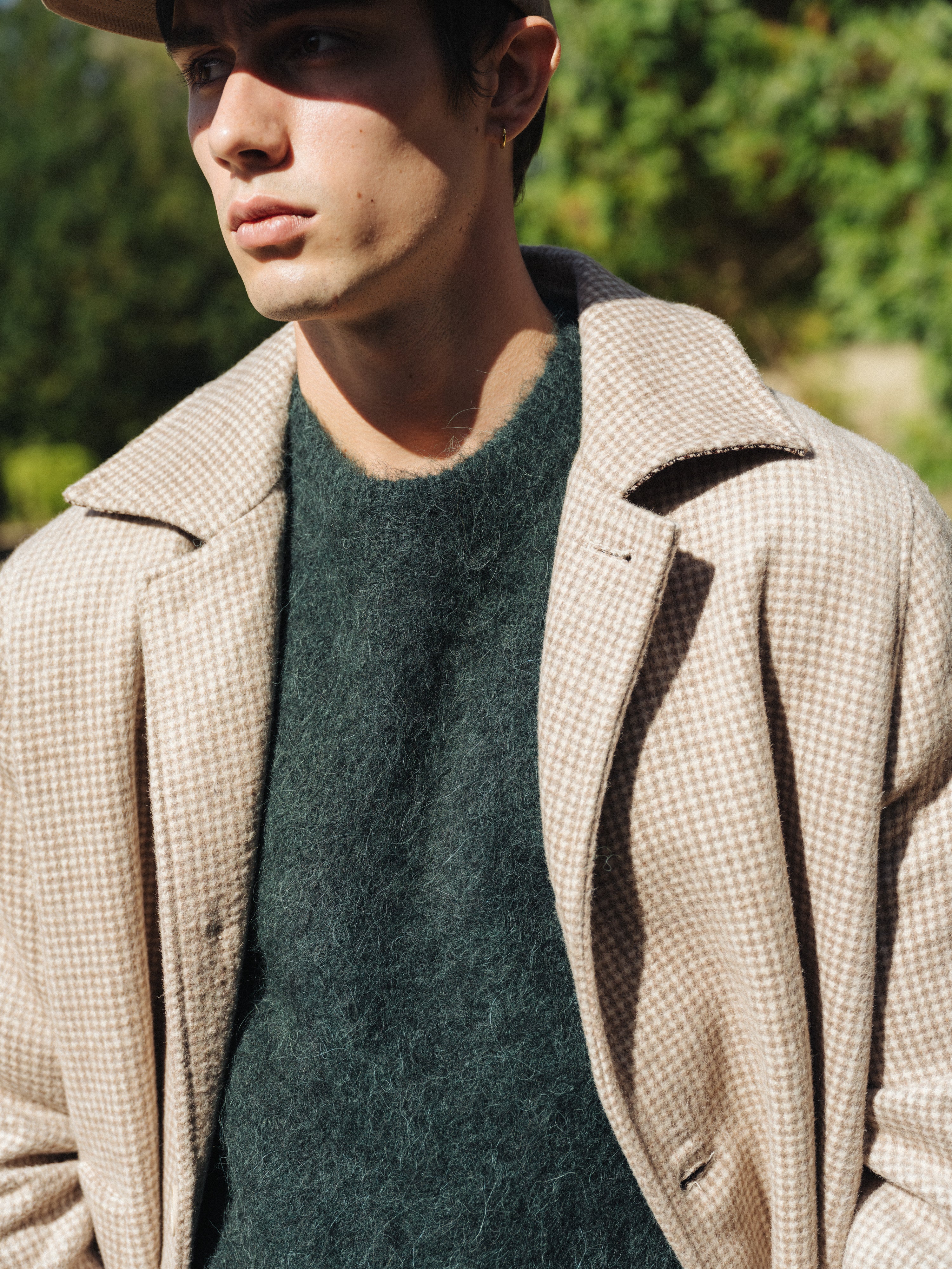 DEXTER CROPPED ALPACA KNIT - FOREST GREEN - Image 8