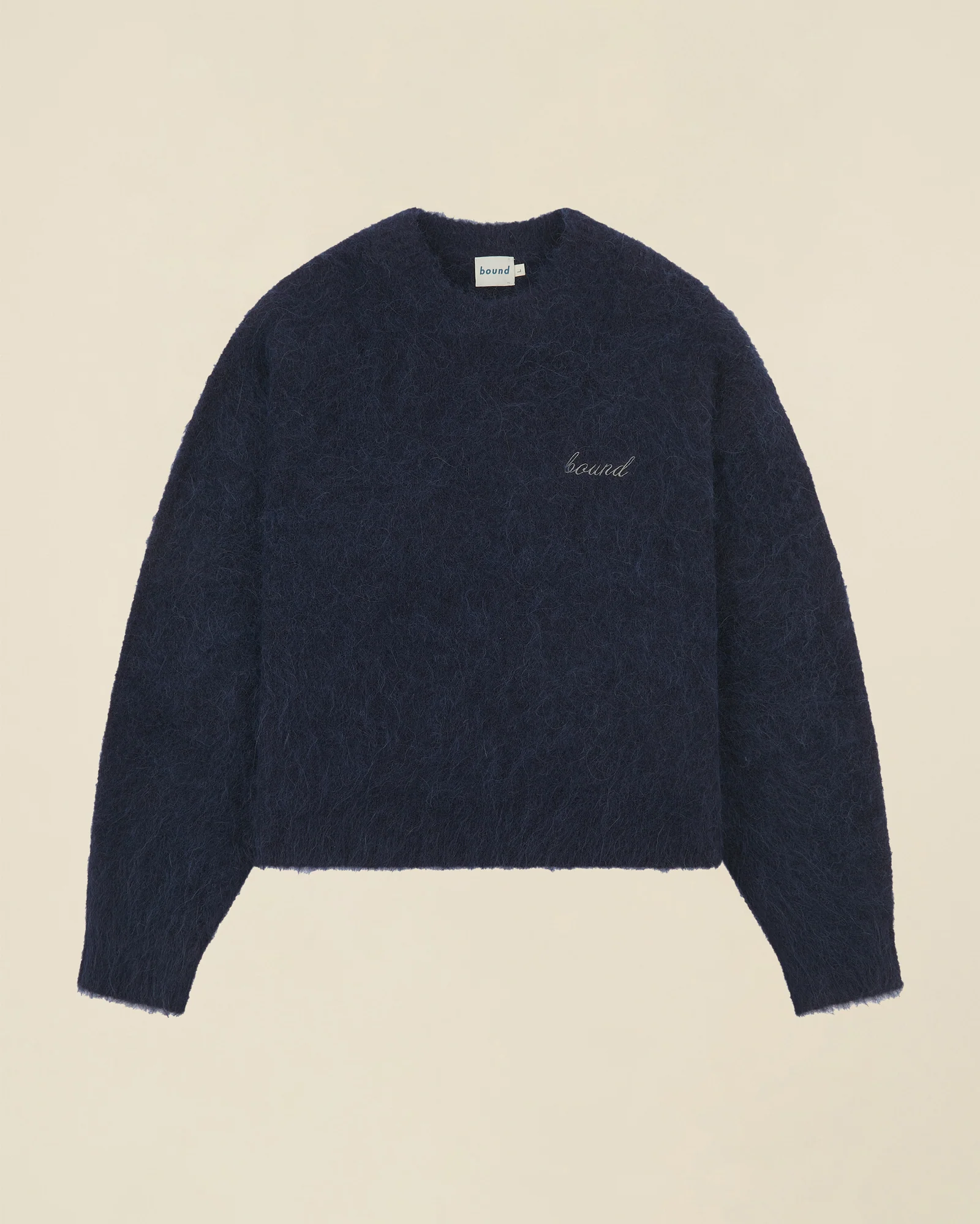 DEXTER CROPPED ALPACA KNIT - NAVY - Image 10