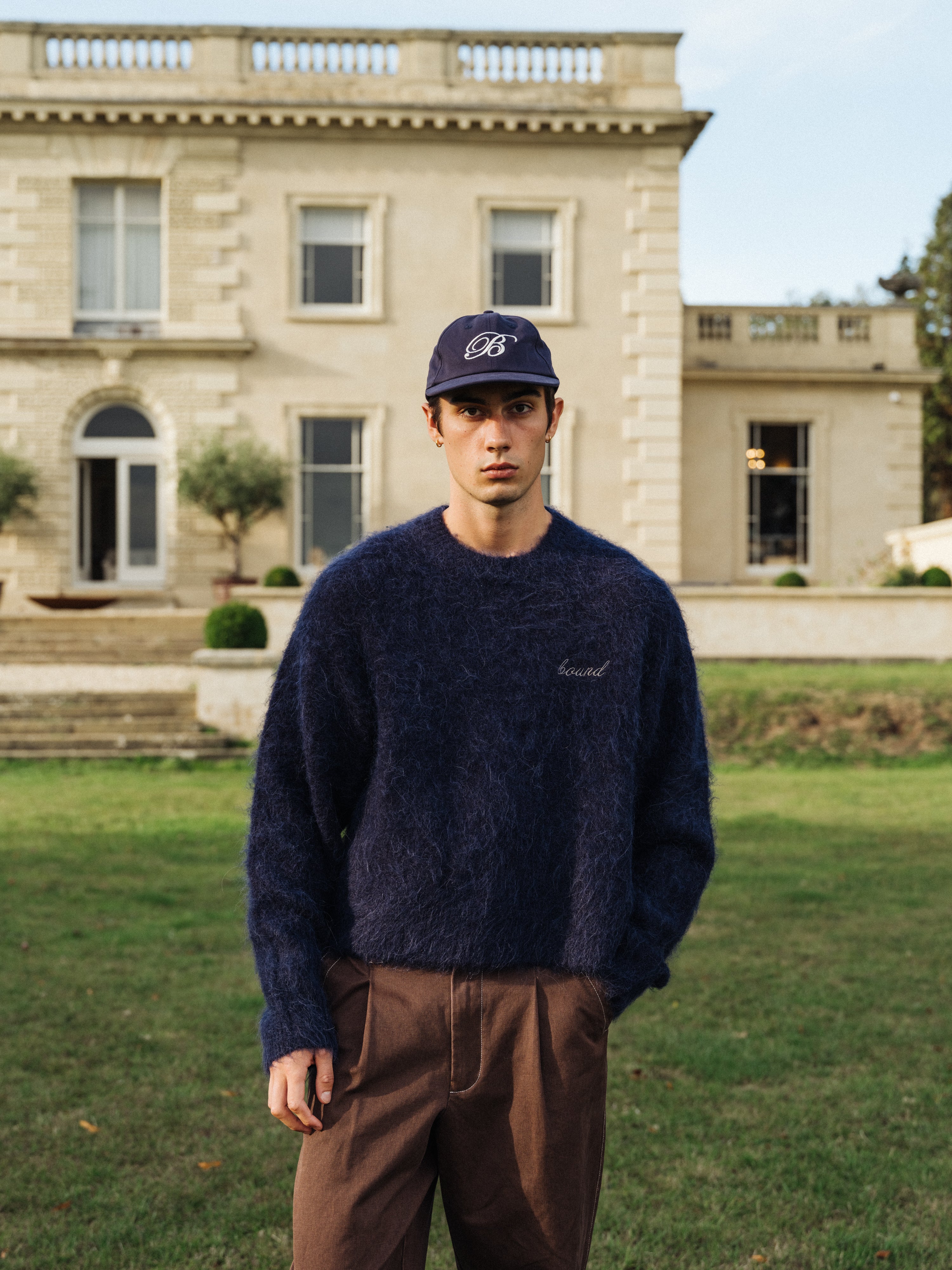 DEXTER CROPPED ALPACA KNIT - NAVY - Image 8