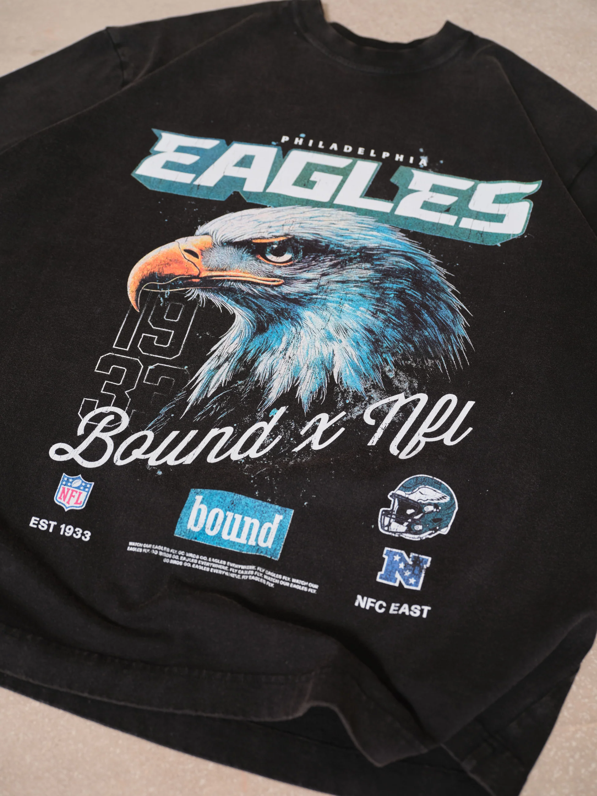 EAGLES RETRO TEE - VINTAGE WASHED BLACK - Image 10
