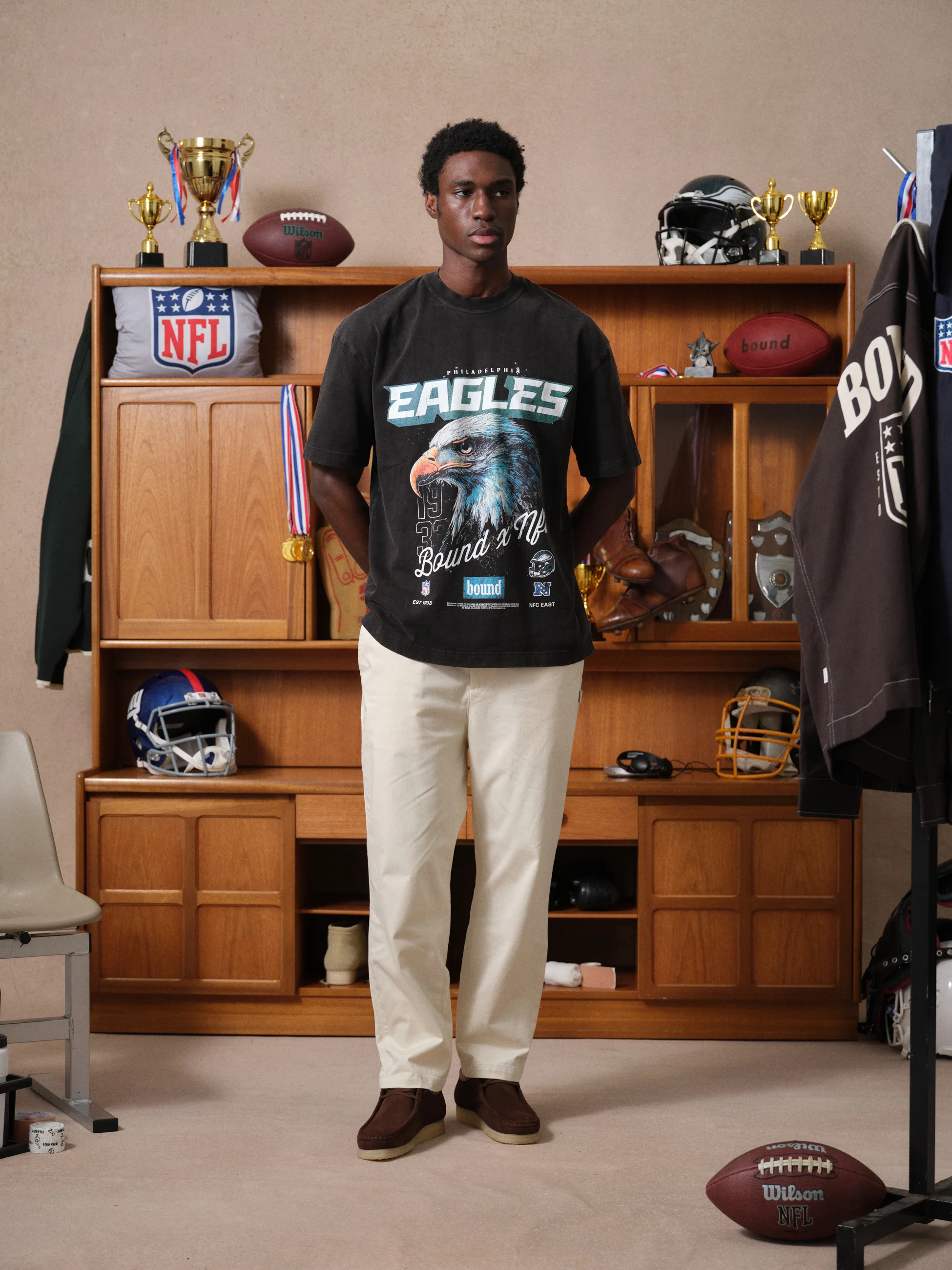EAGLES RETRO TEE - VINTAGE WASHED BLACK - Image 6