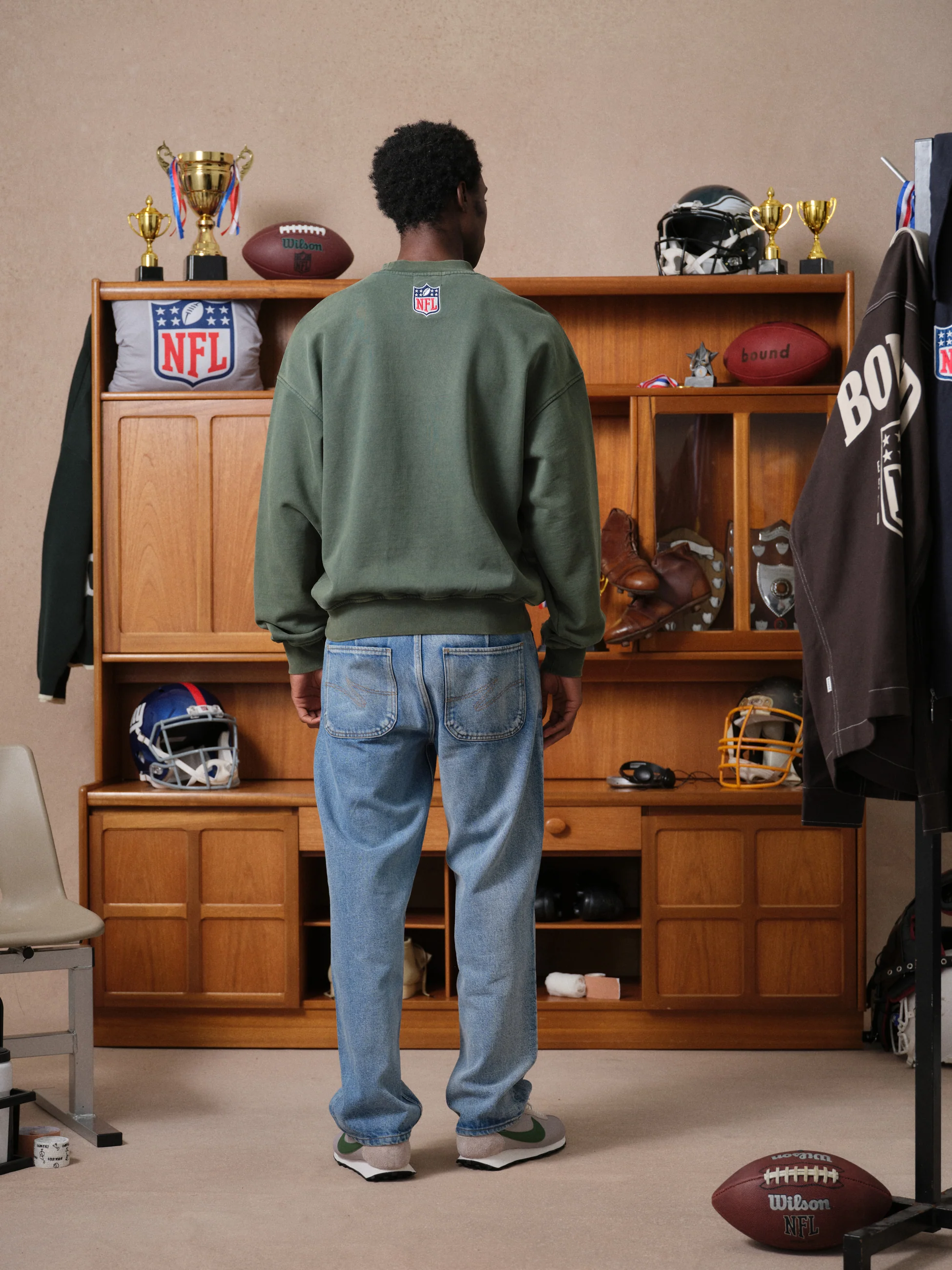 EAGLES VINTAGE WASHED SWEATER - GREEN - Image 3