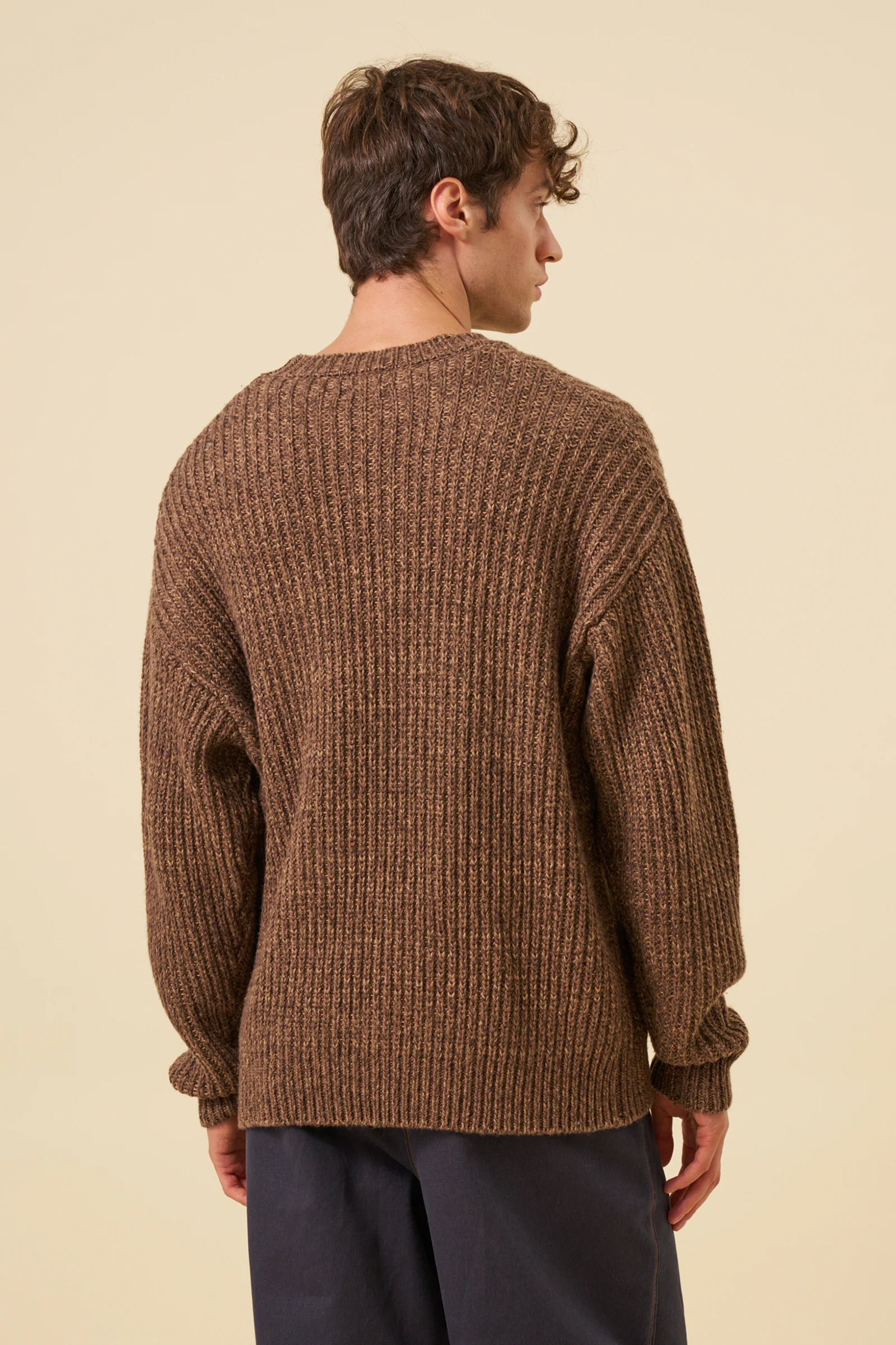 EARTH MARL KNIT SWEATER - BROWN - Image 5