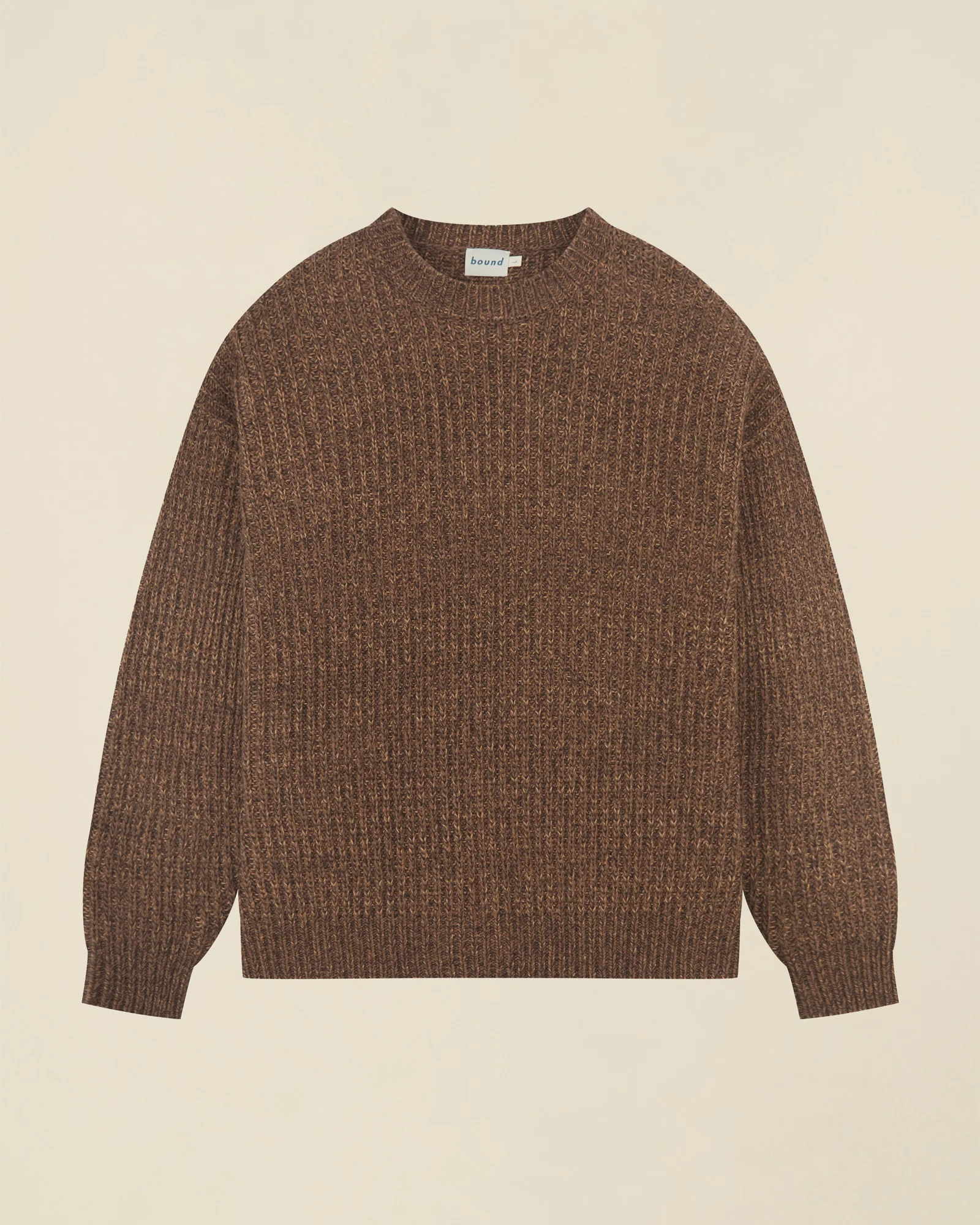 EARTH MARL KNIT SWEATER - BROWN - Image 8
