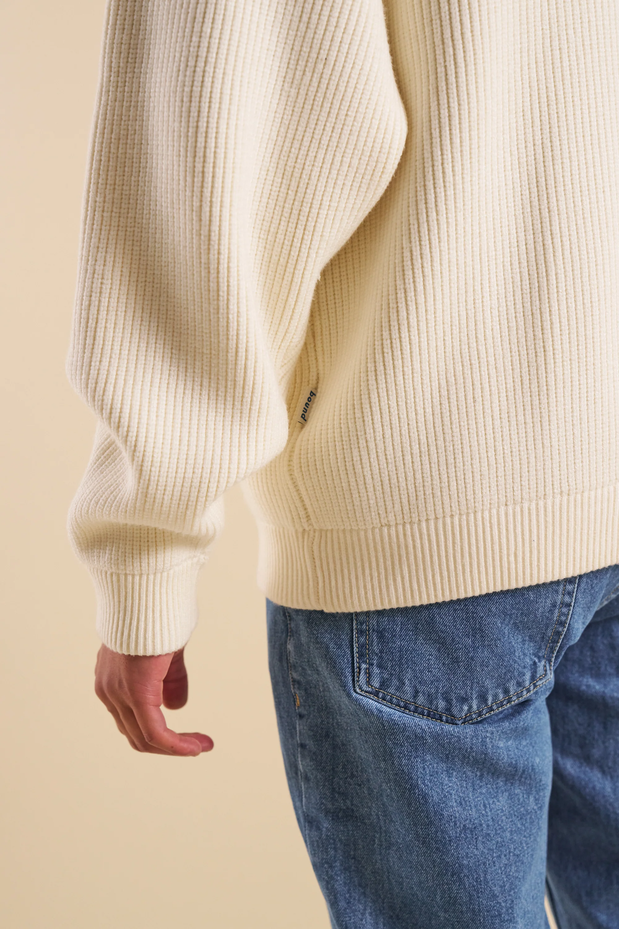 ECRU HEAVY KNITTED CARDIGAN - Image 6