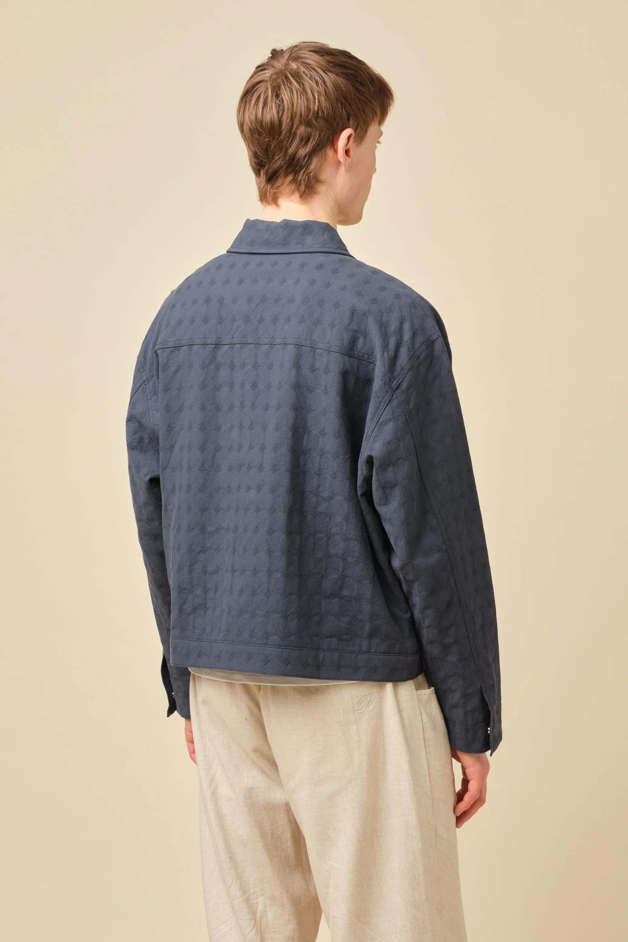 EMBROIDERED RIBIERA JACKET - NAVY - Image 5