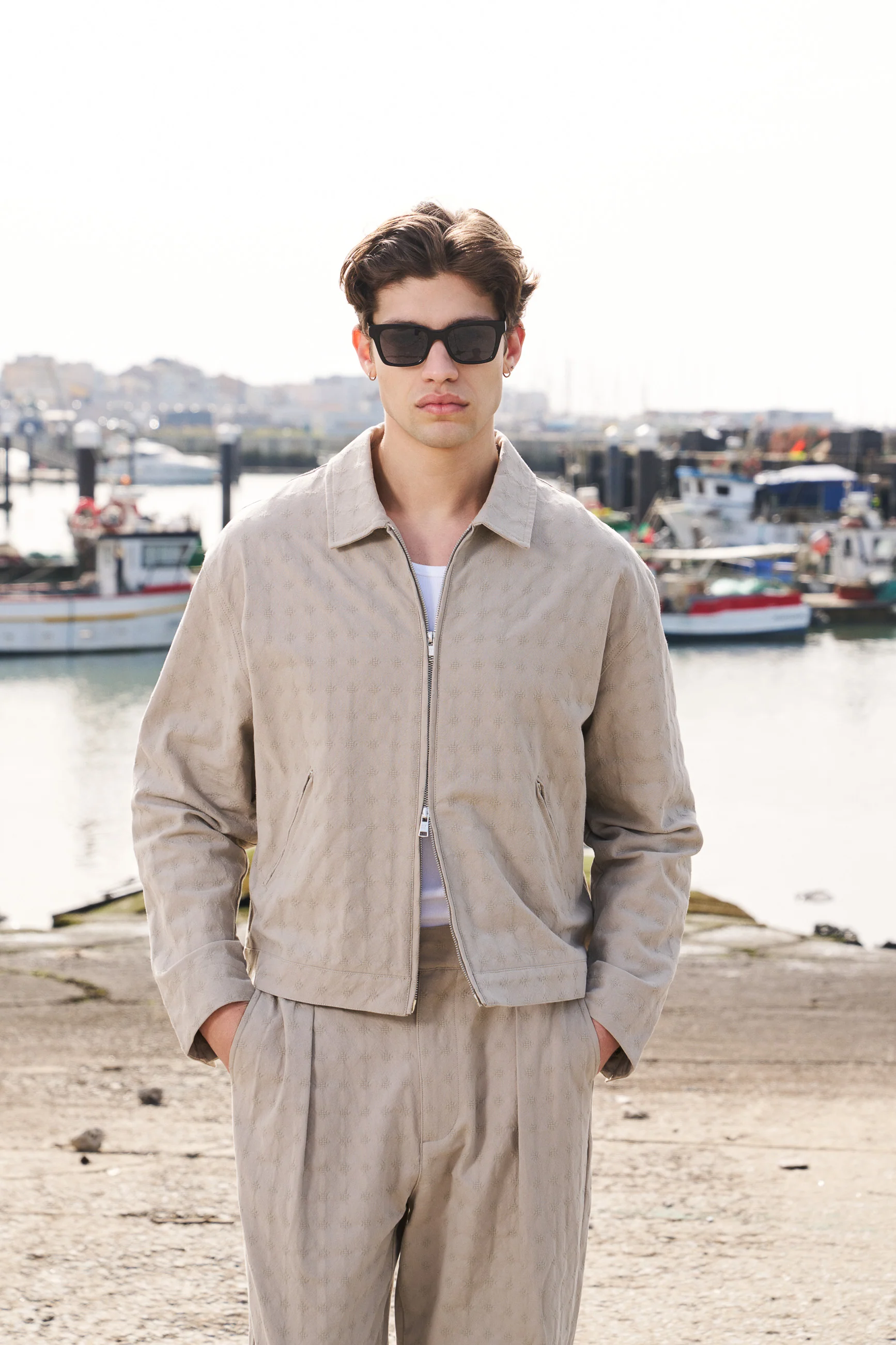 EMBROIDERED RIBIERA JACKET - STONE - Image 3