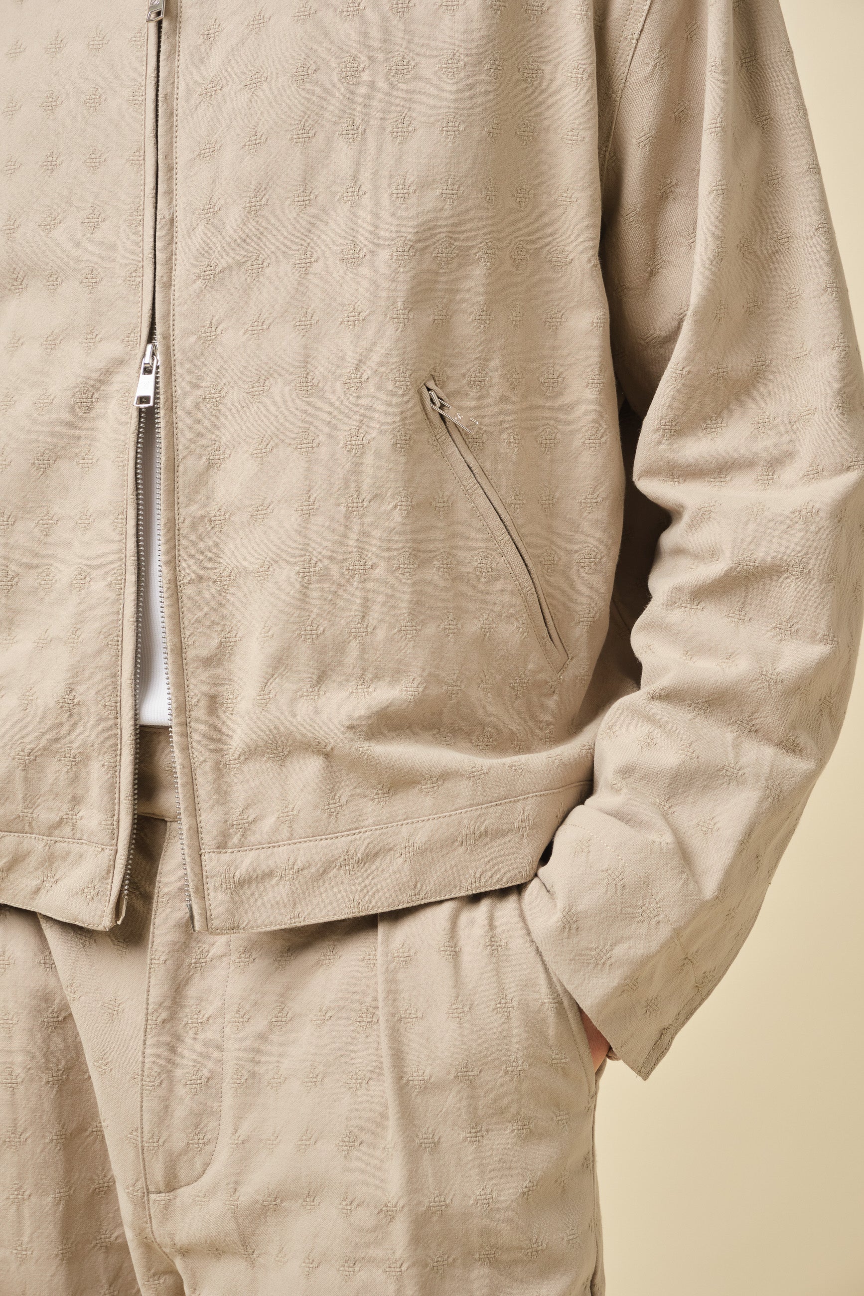 EMBROIDERED RIBIERA JACKET - STONE - Image 5