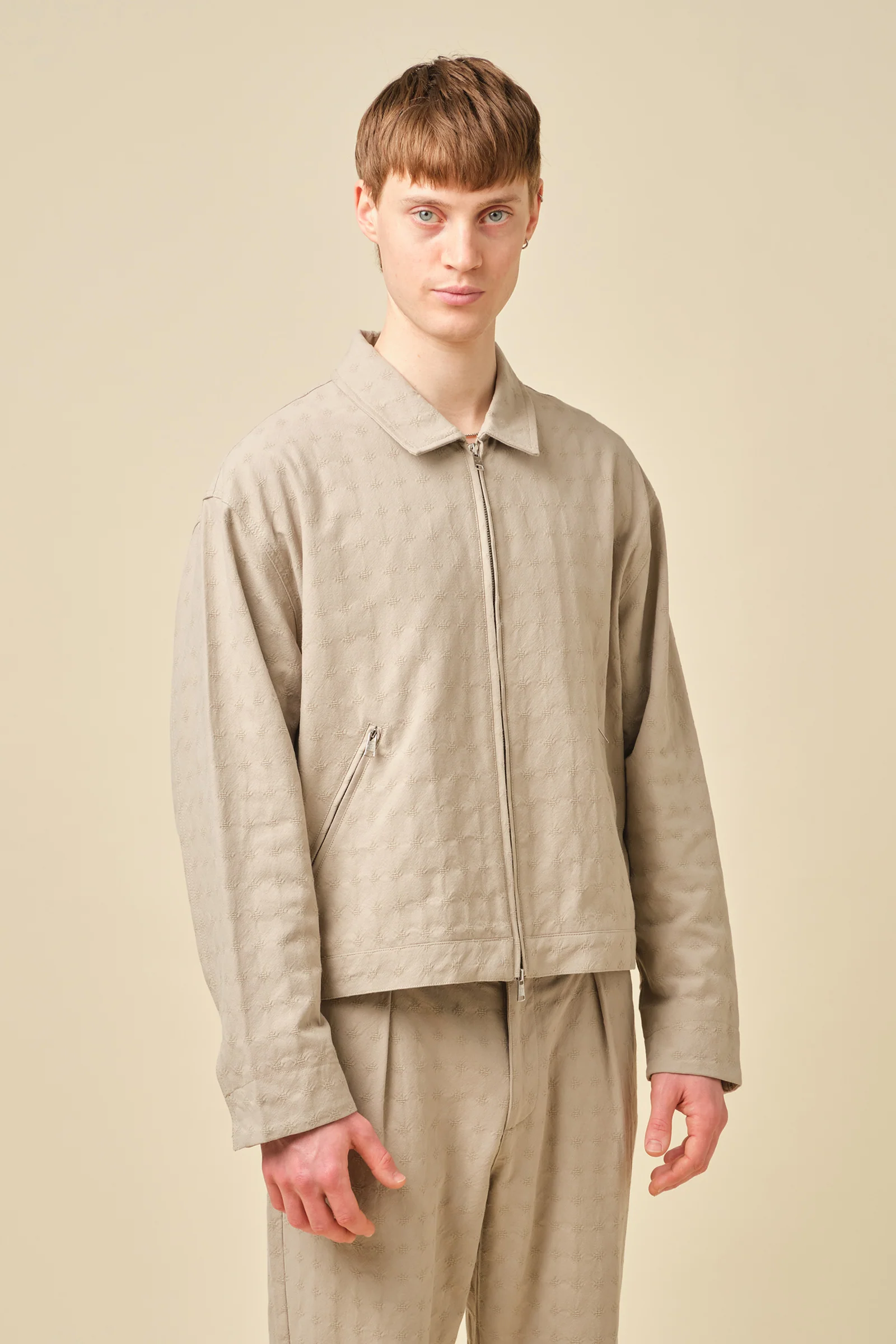EMBROIDERED RIBIERA JACKET - STONE - Image 7
