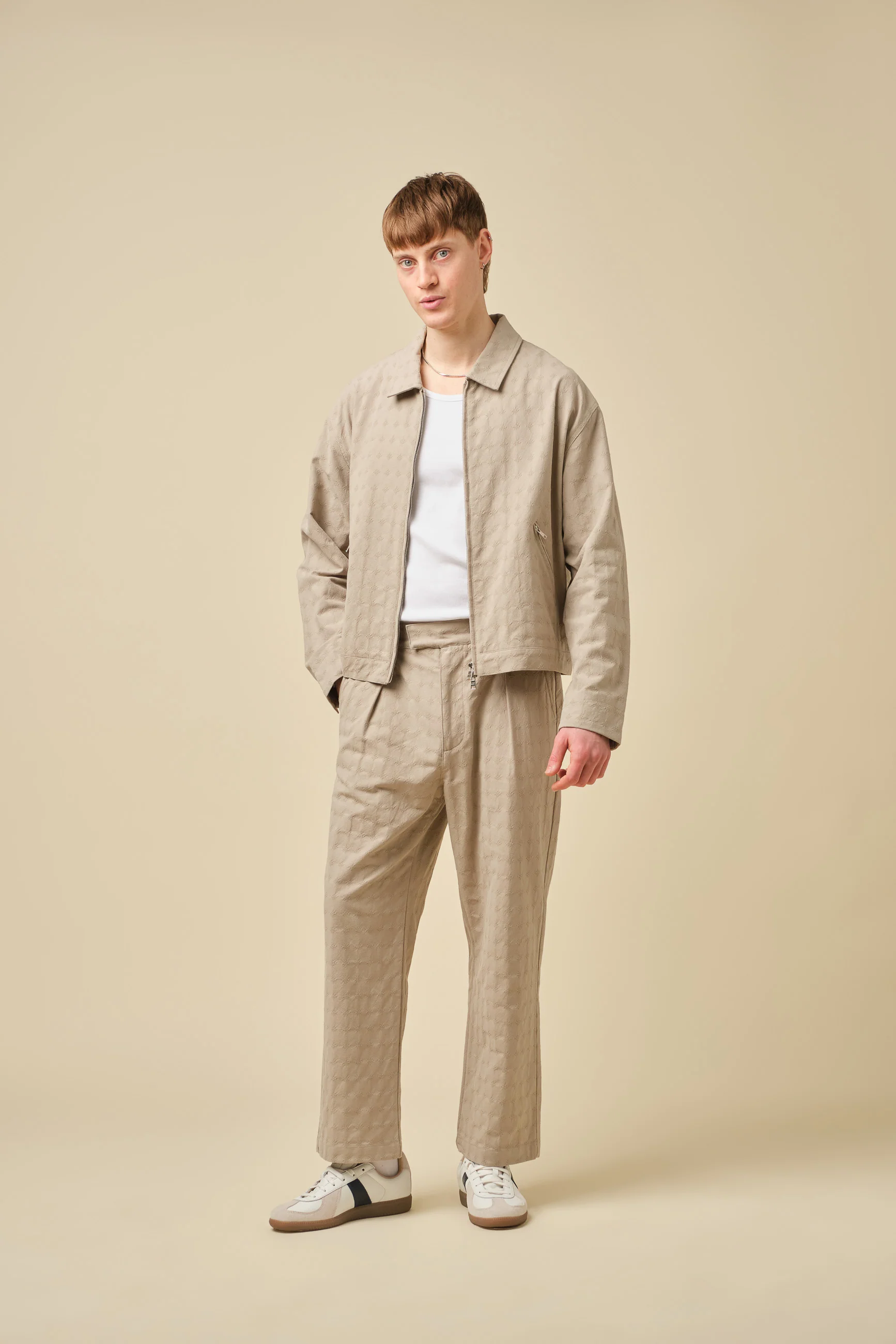 EMBROIDERED RIBIERA JACKET - STONE - Image 8