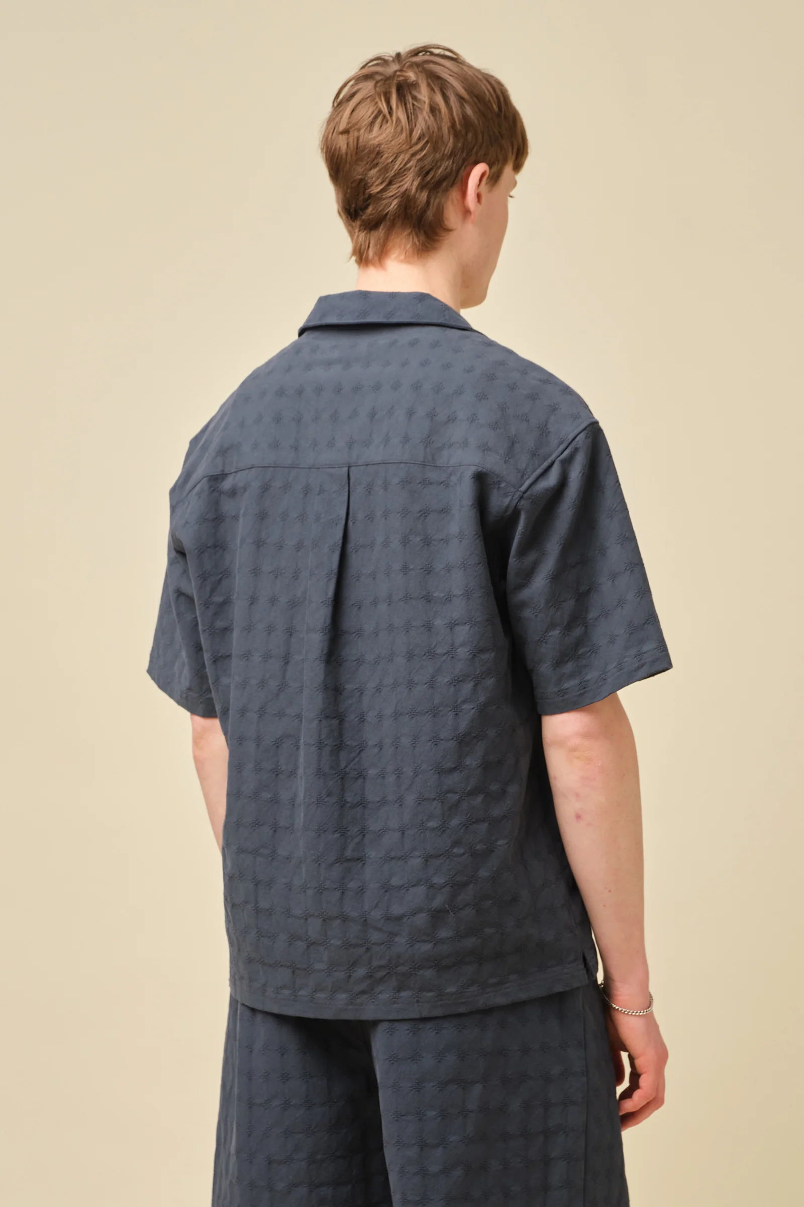 EMBROIDERED RIBIERA SHIRT - NAVY - Image 4