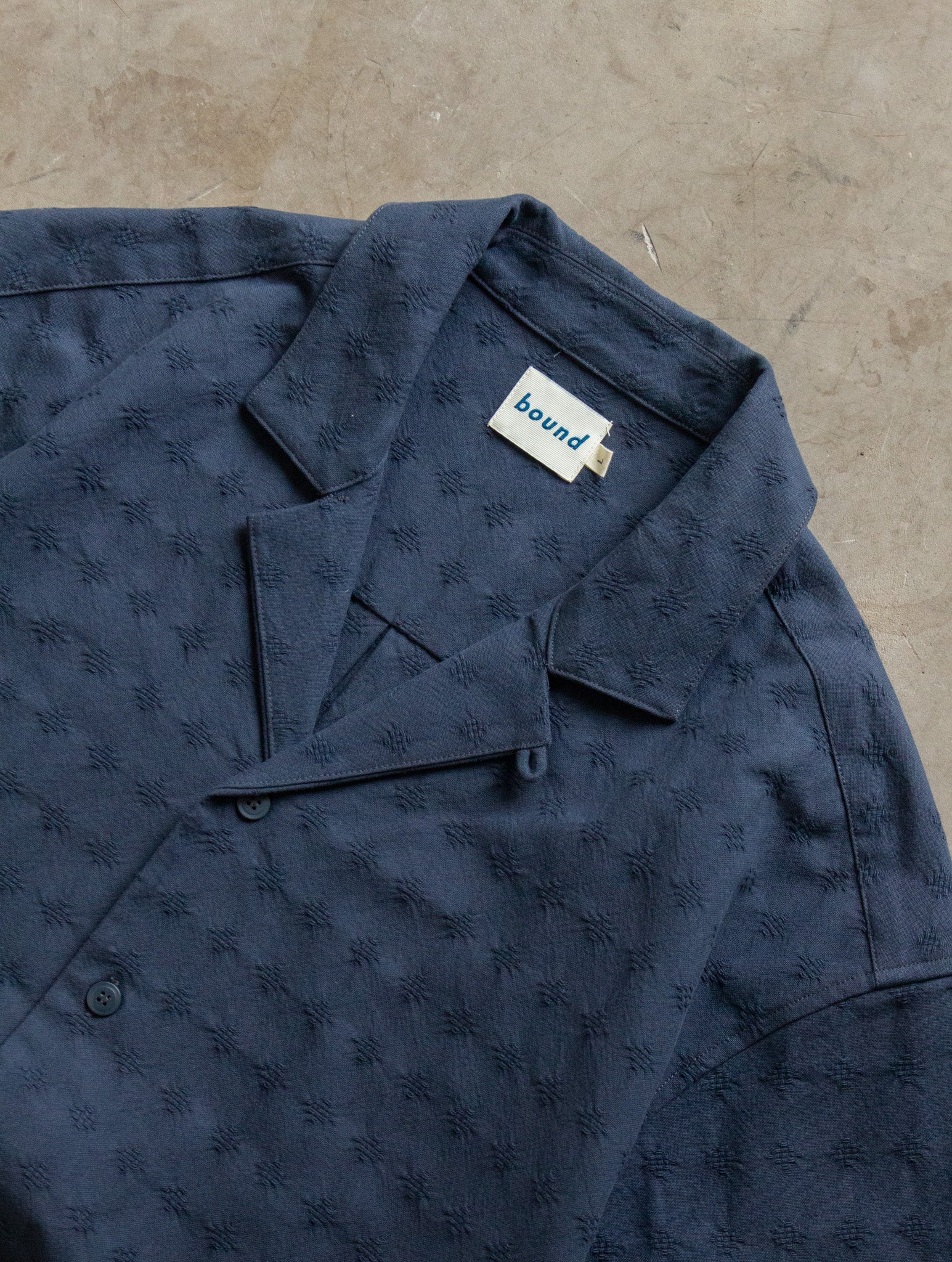EMBROIDERED RIBIERA SHIRT - NAVY - Image 7