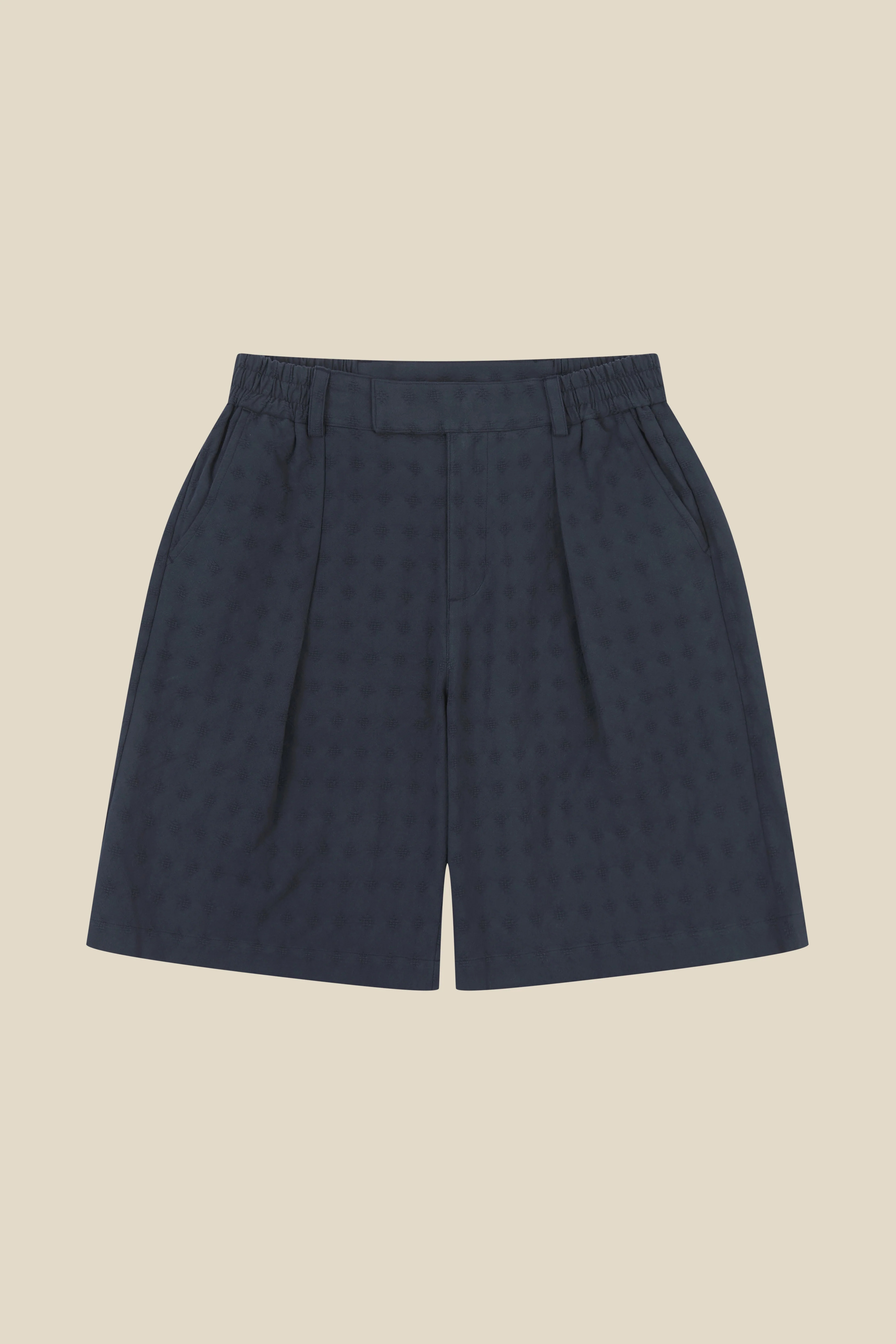 EMBROIDERED RIBIERA SHORTS - NAVY - Image 9