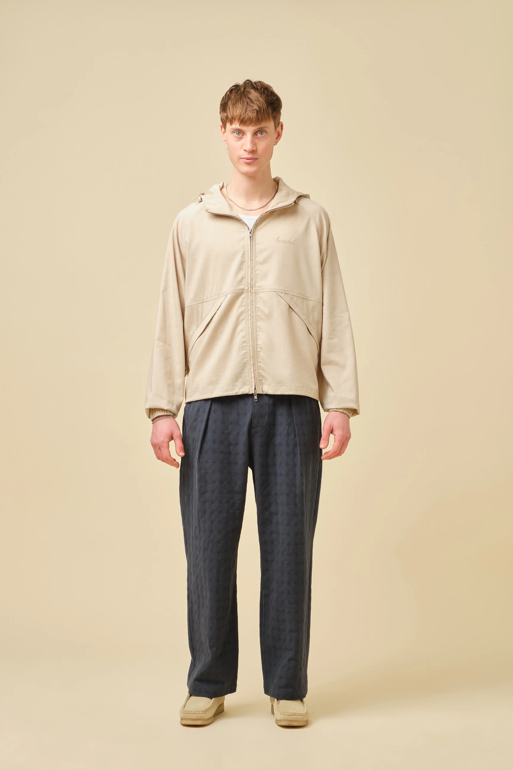 EMBROIDERED RIBIERA TROUSERS - NAVY - Image 6