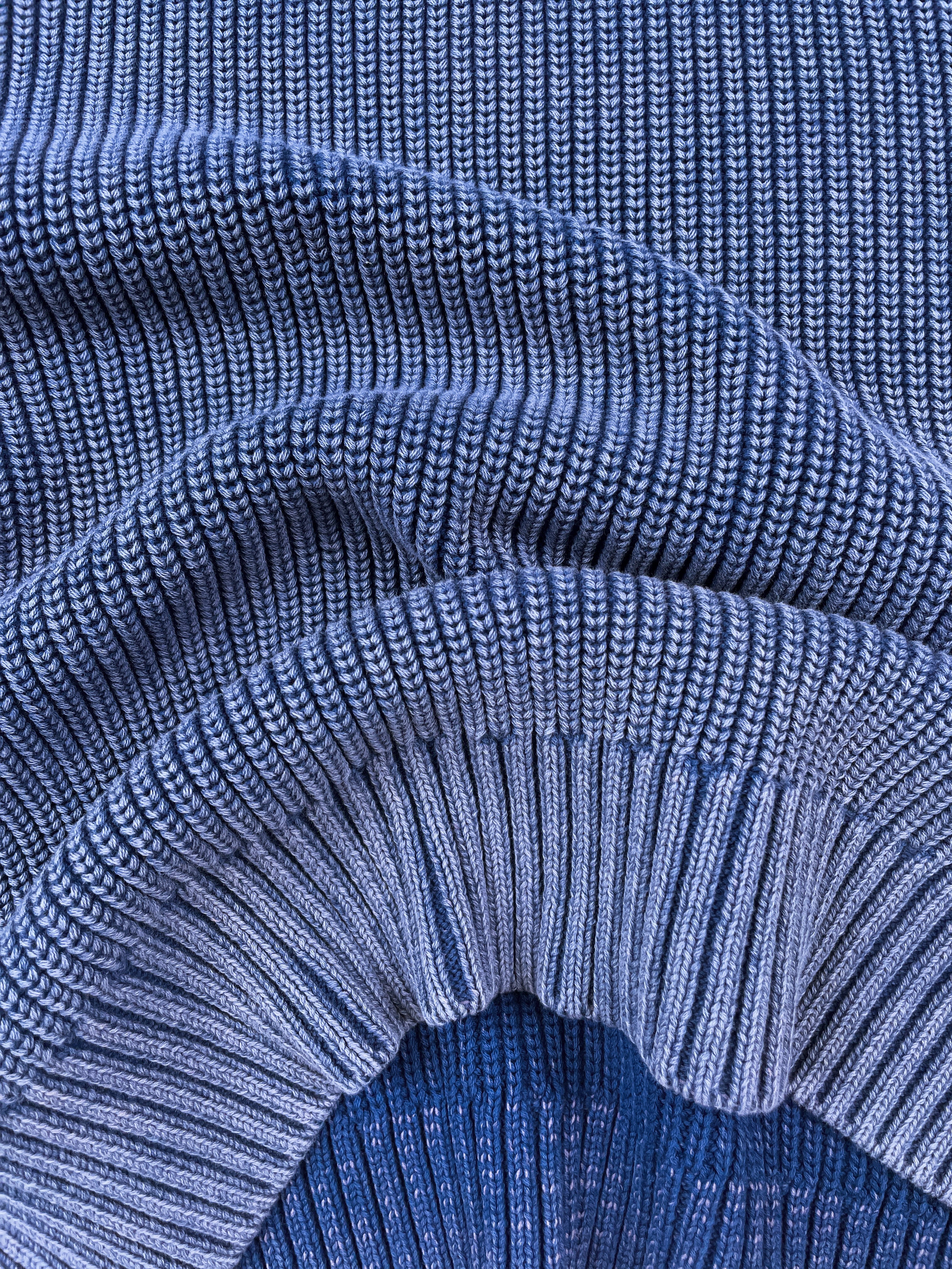 FISHERMAN RIBBED KNIT SWEATER - ACID WASHED NAVY - Image 10