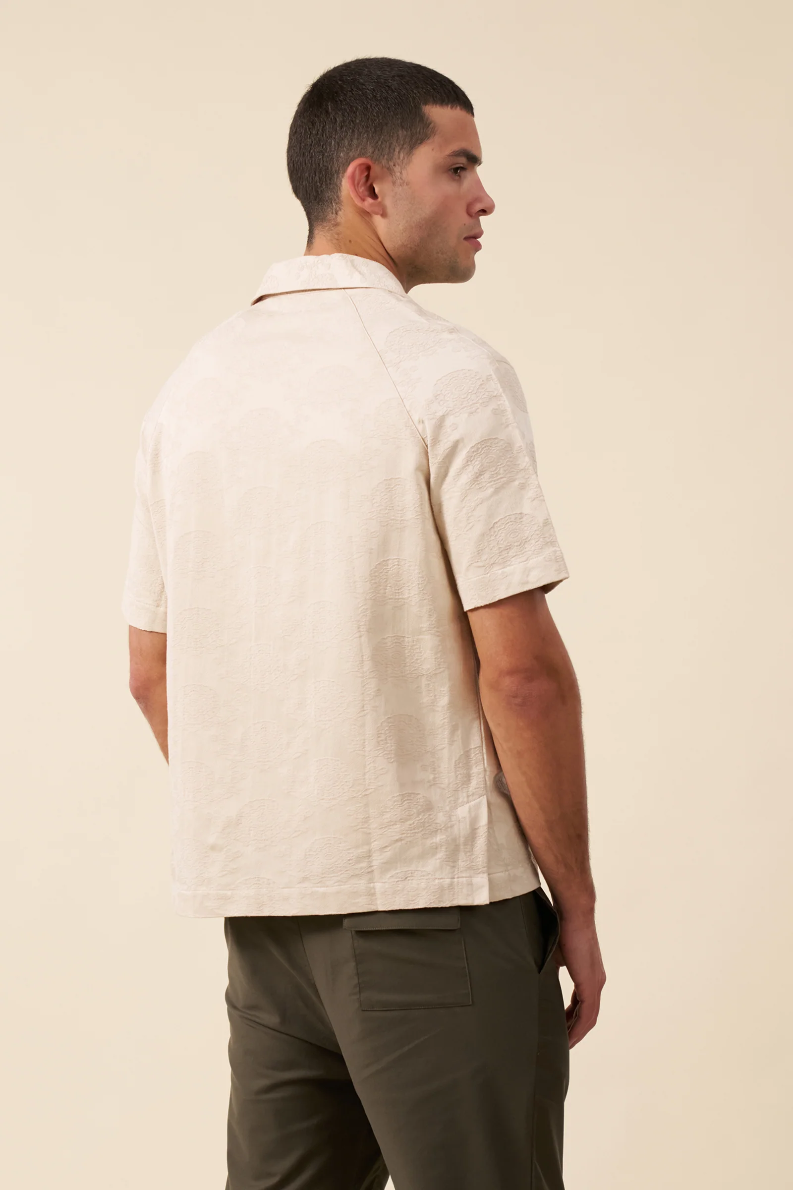FLORA EMBROIDERED SHIRT - CREAM - Image 4