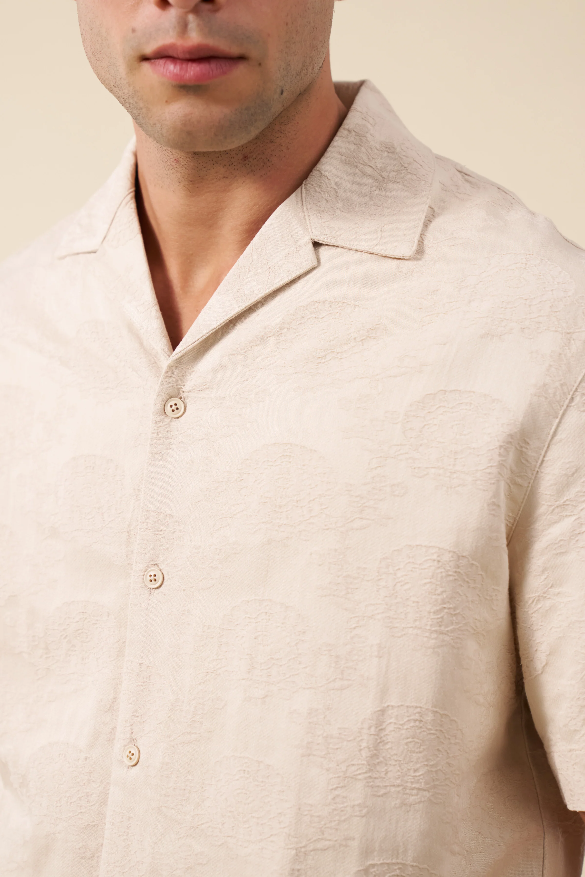 FLORA EMBROIDERED SHIRT - CREAM - Image 5