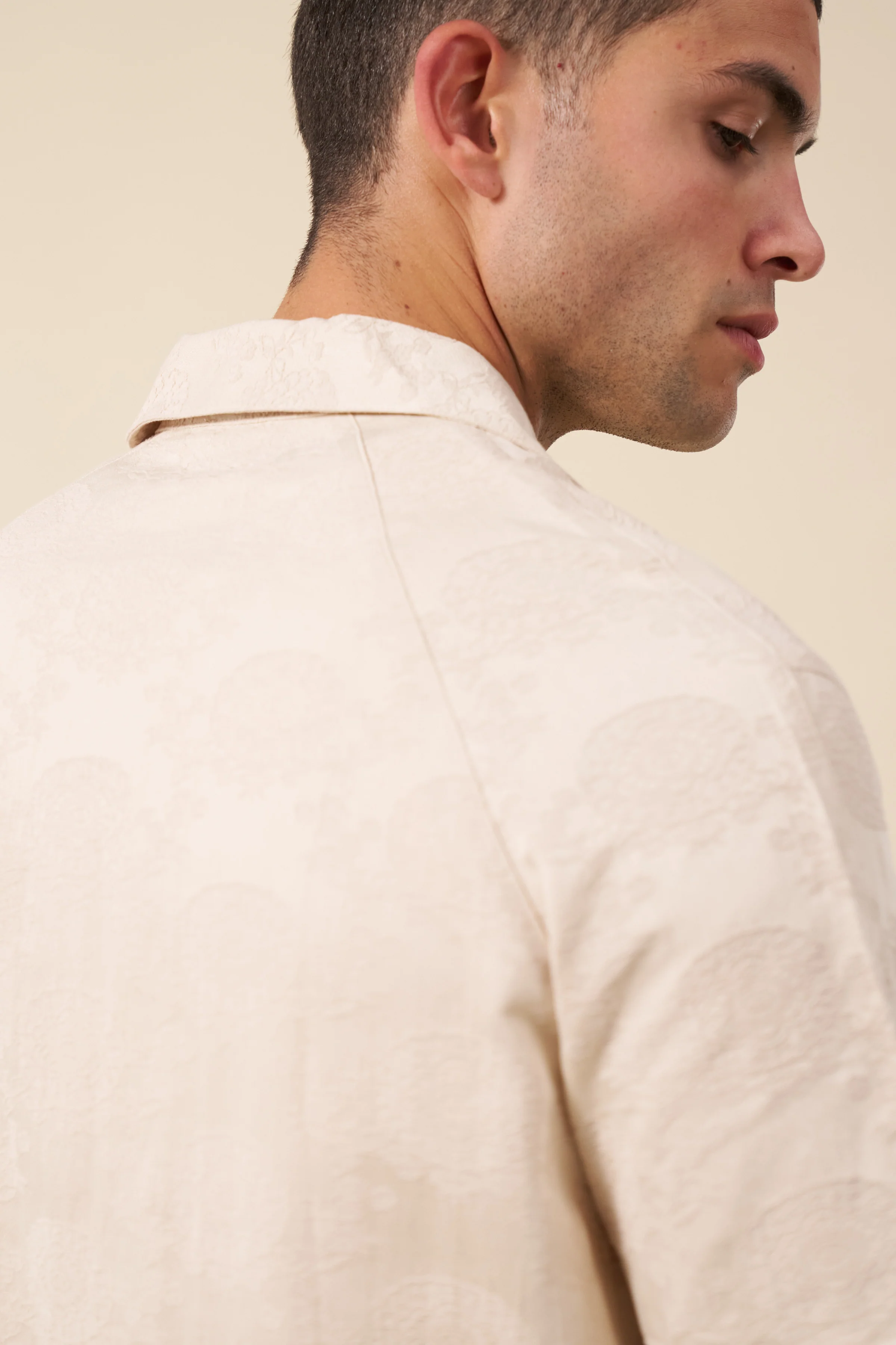 FLORA EMBROIDERED SHIRT - CREAM - Image 6