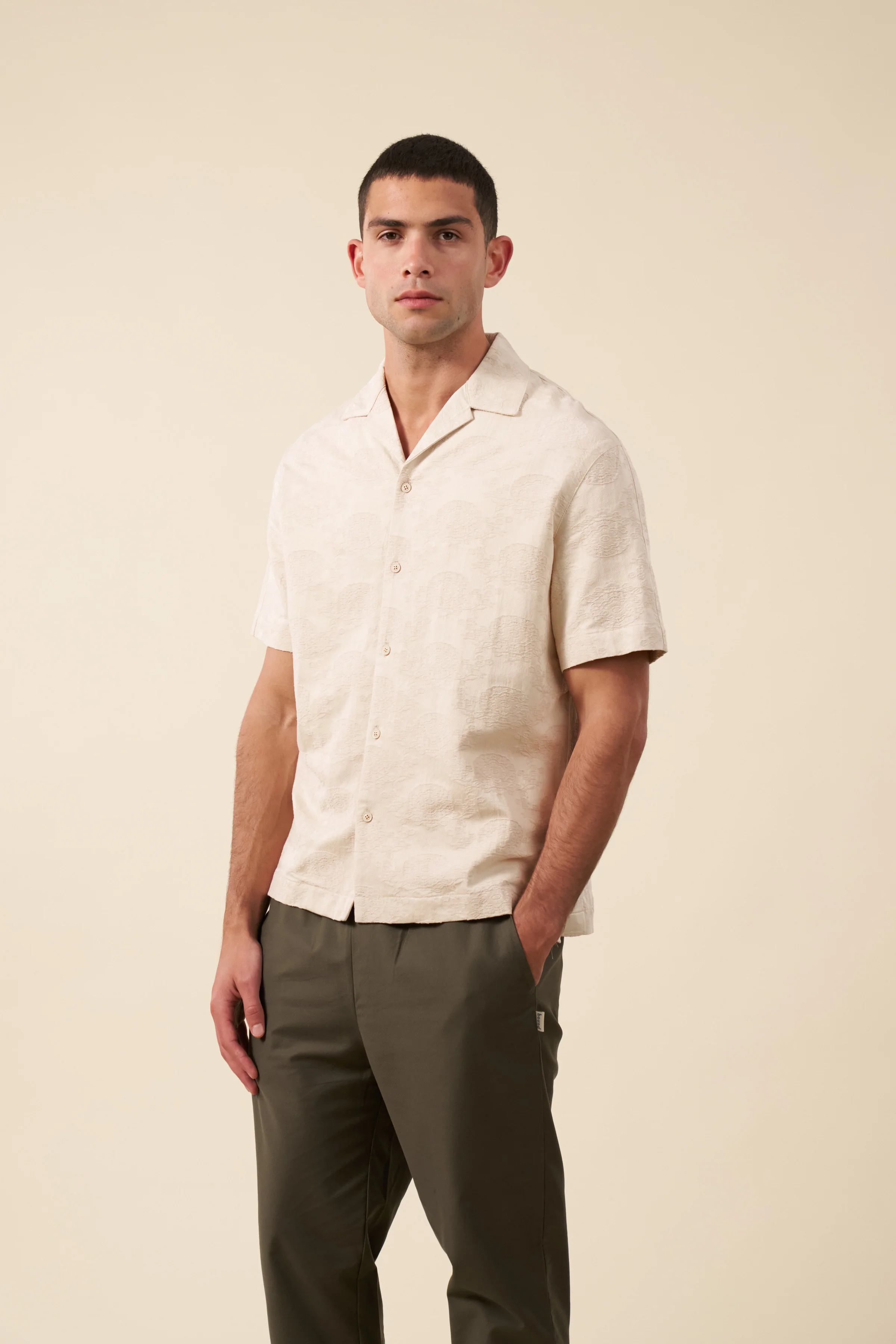 FLORA EMBROIDERED SHIRT - CREAM - Image 8