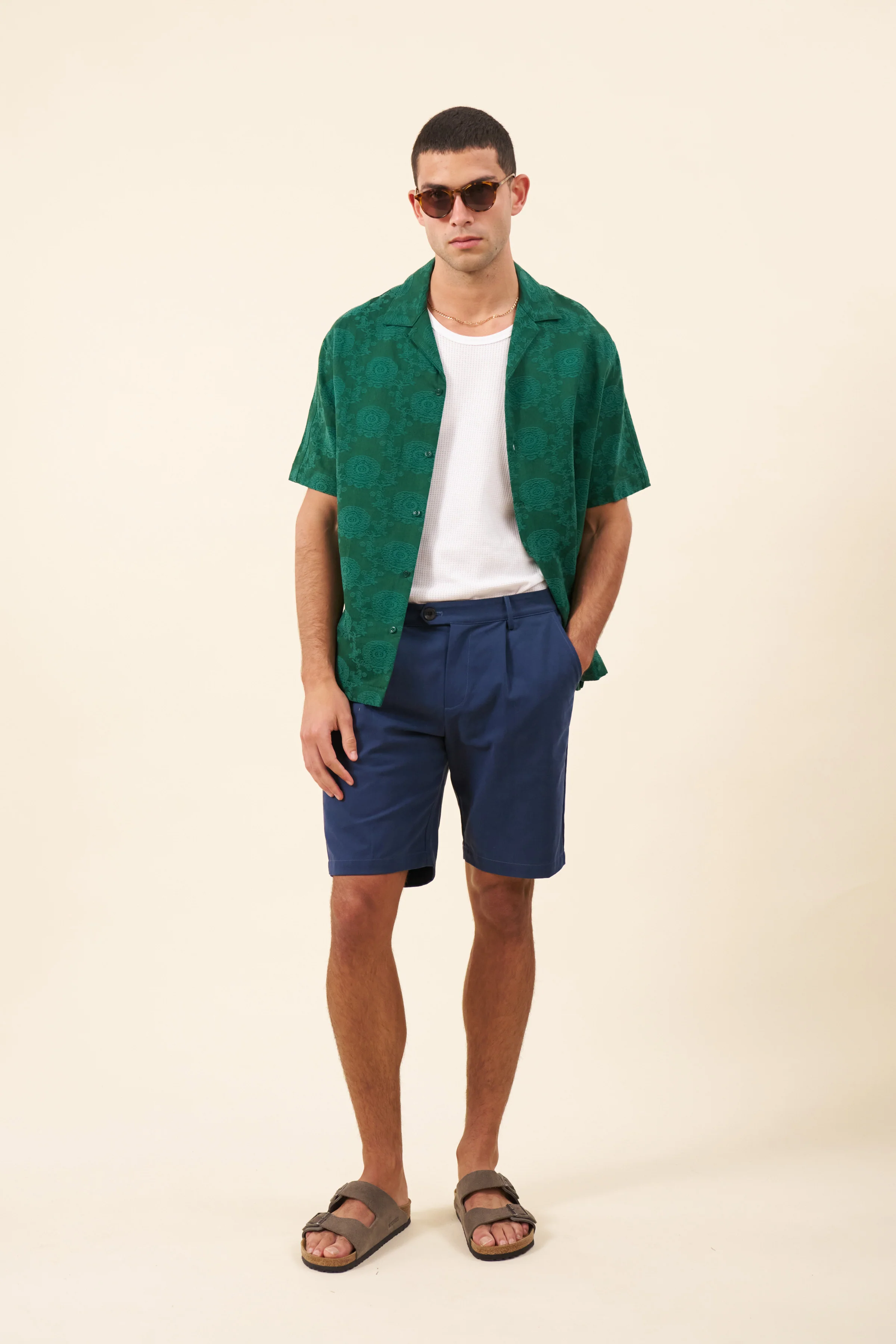 FLORA EMBROIDERED SHIRT - GREEN - Image 2