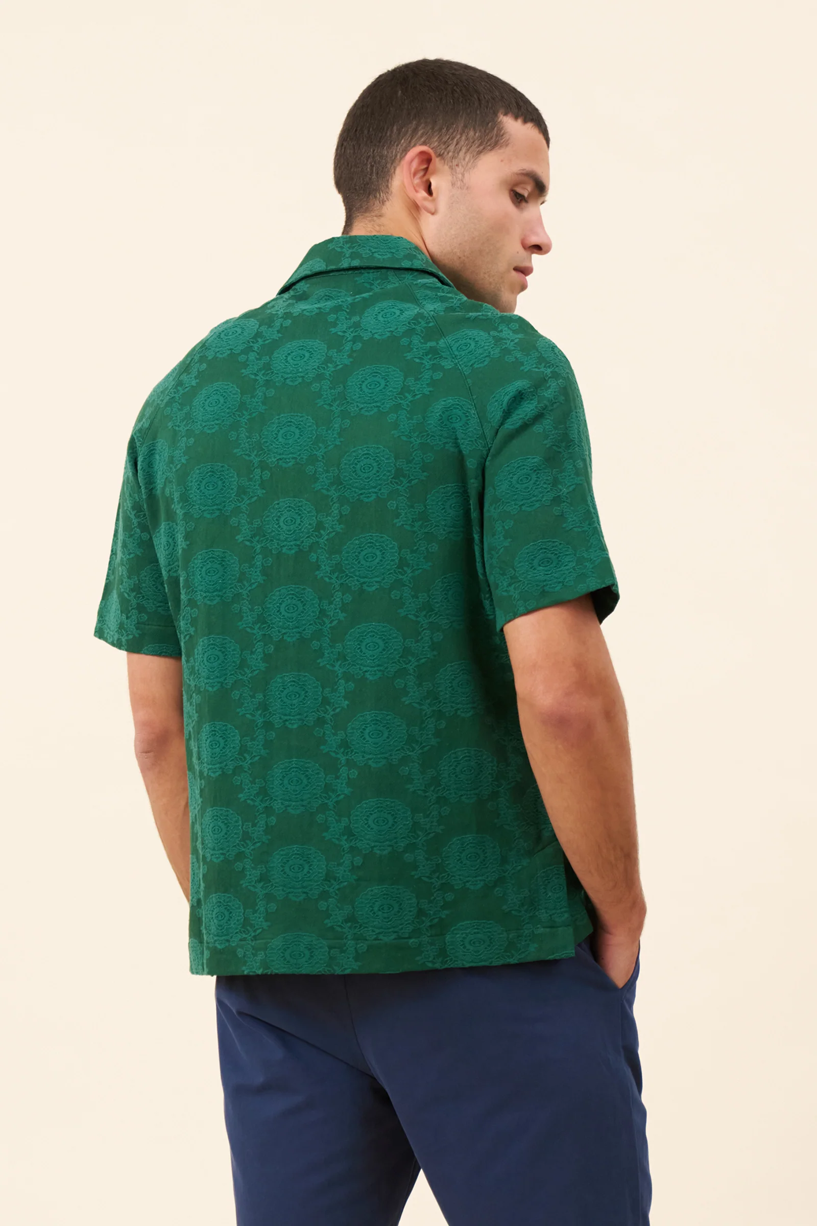 FLORA EMBROIDERED SHIRT - GREEN - Image 3
