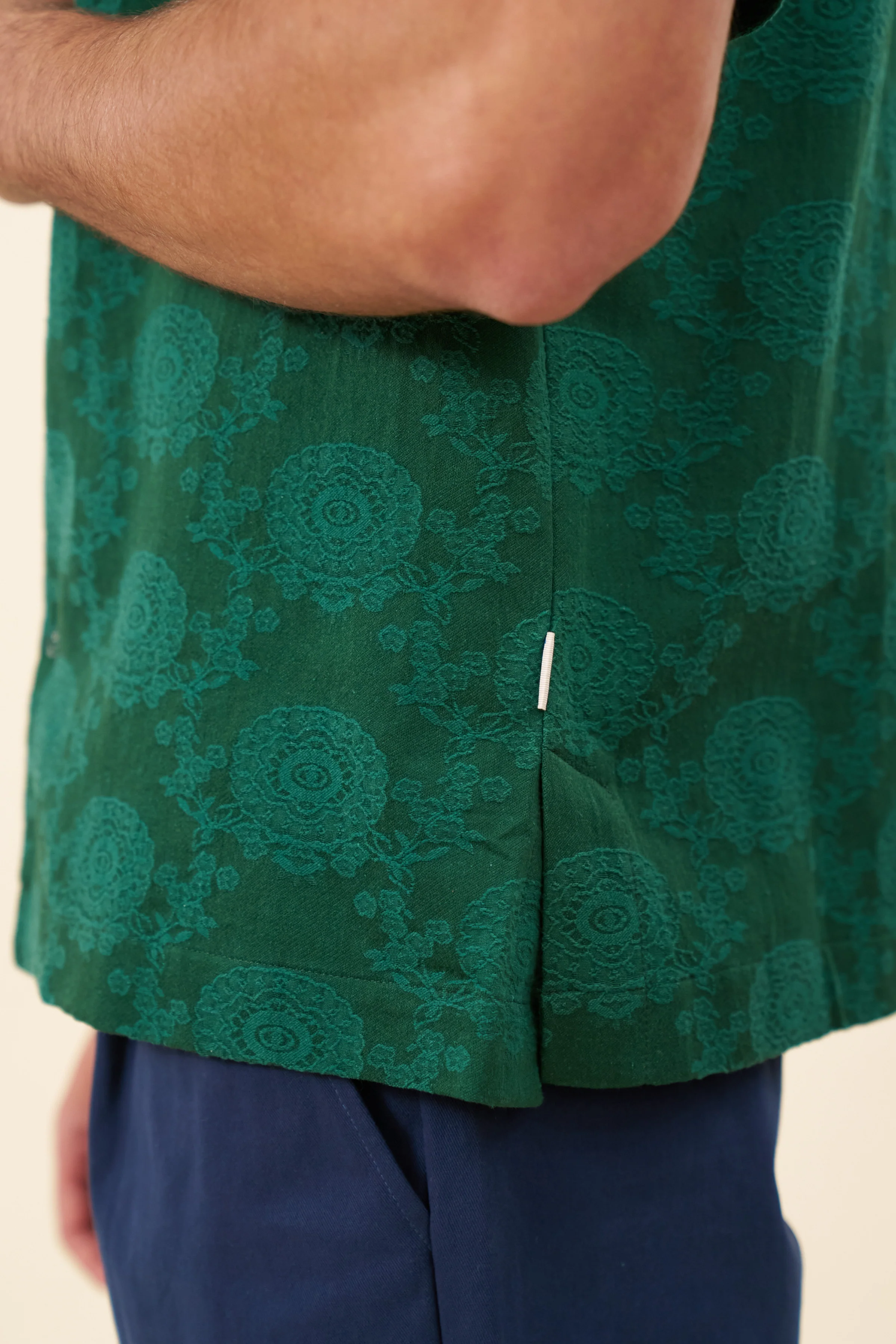FLORA EMBROIDERED SHIRT - GREEN - Image 4