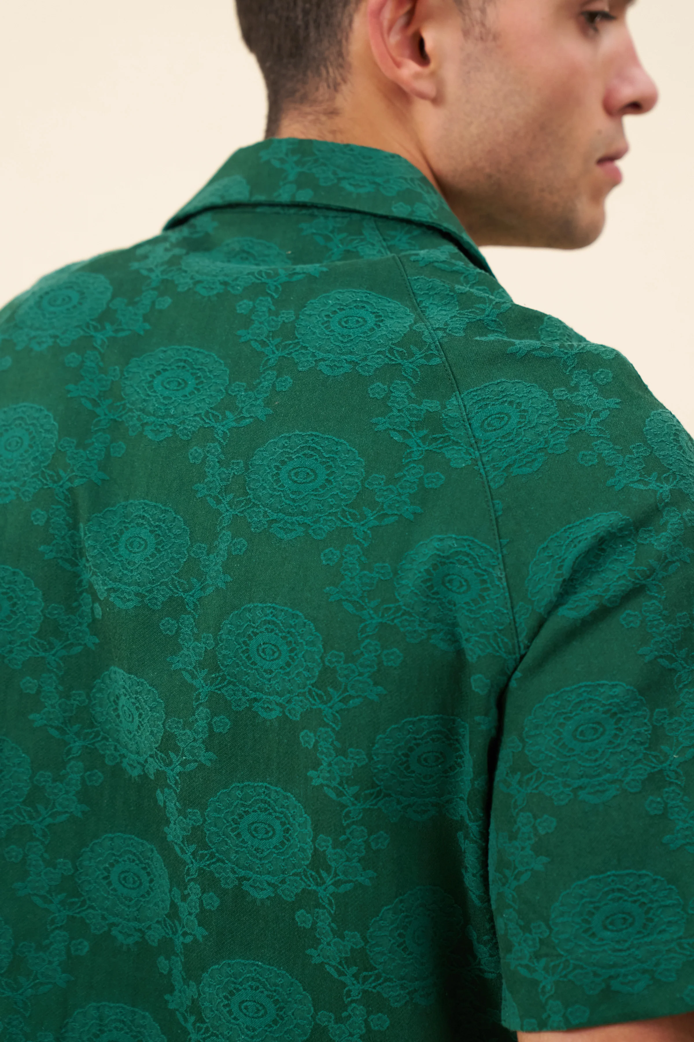 FLORA EMBROIDERED SHIRT - GREEN - Image 6