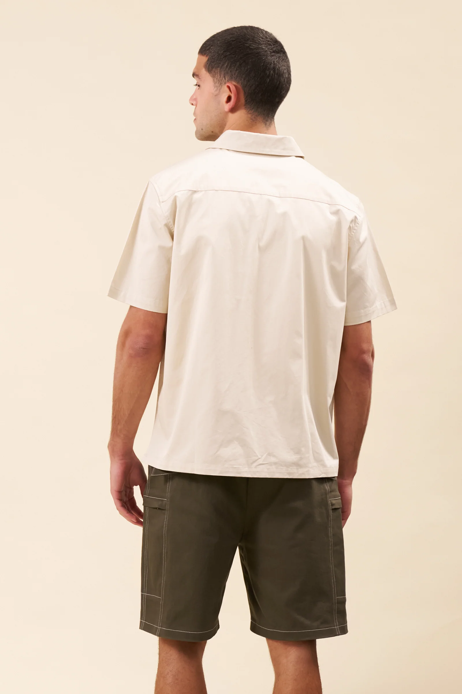 FLORAL EMBROIDERED SHIRT - ECRU - Image 4