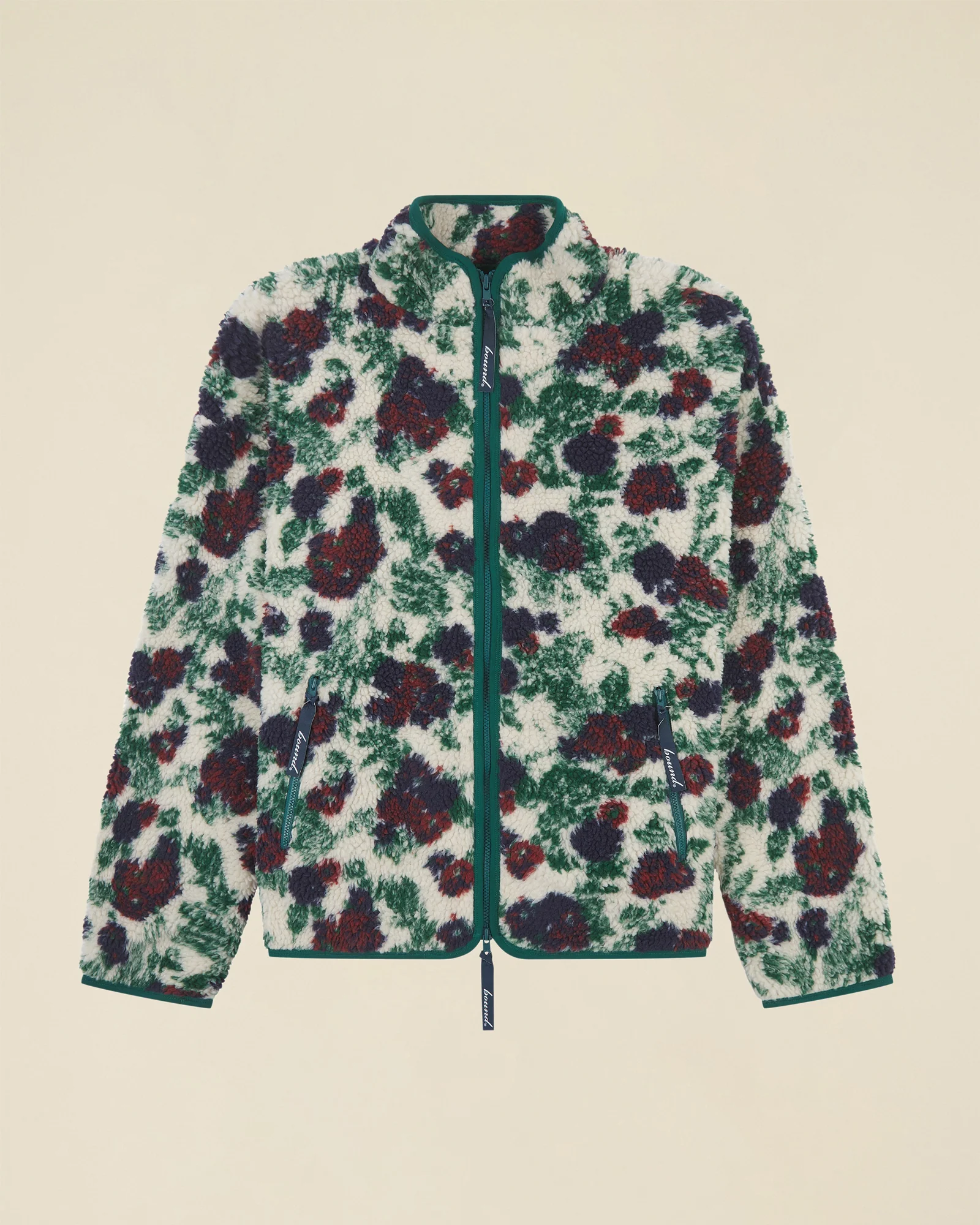 FLORAL FULL ZIP FLEECE - OFF WHITE - Image 11