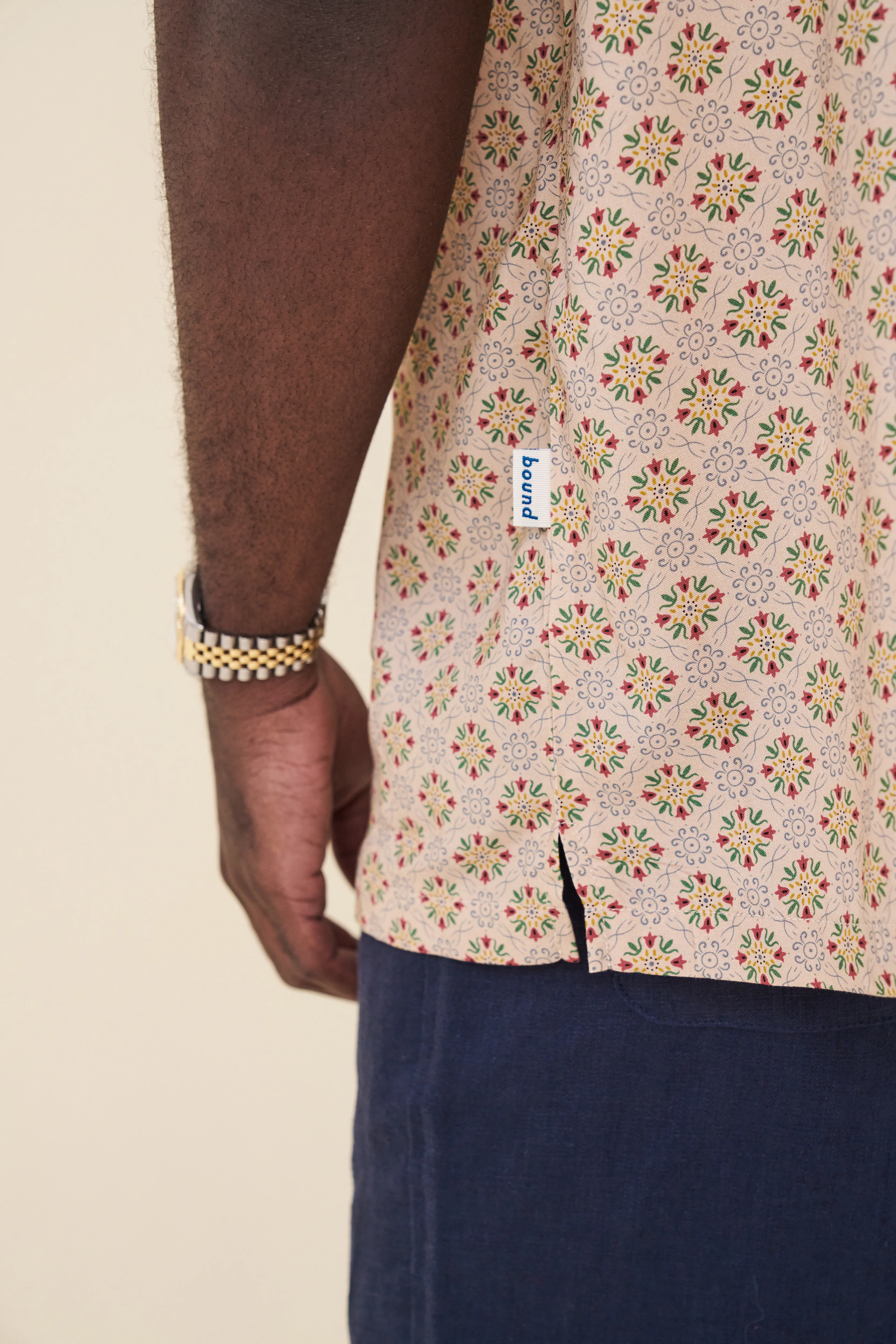 FLORAL MOSAIC RAYON SS SHIRT - Image 5
