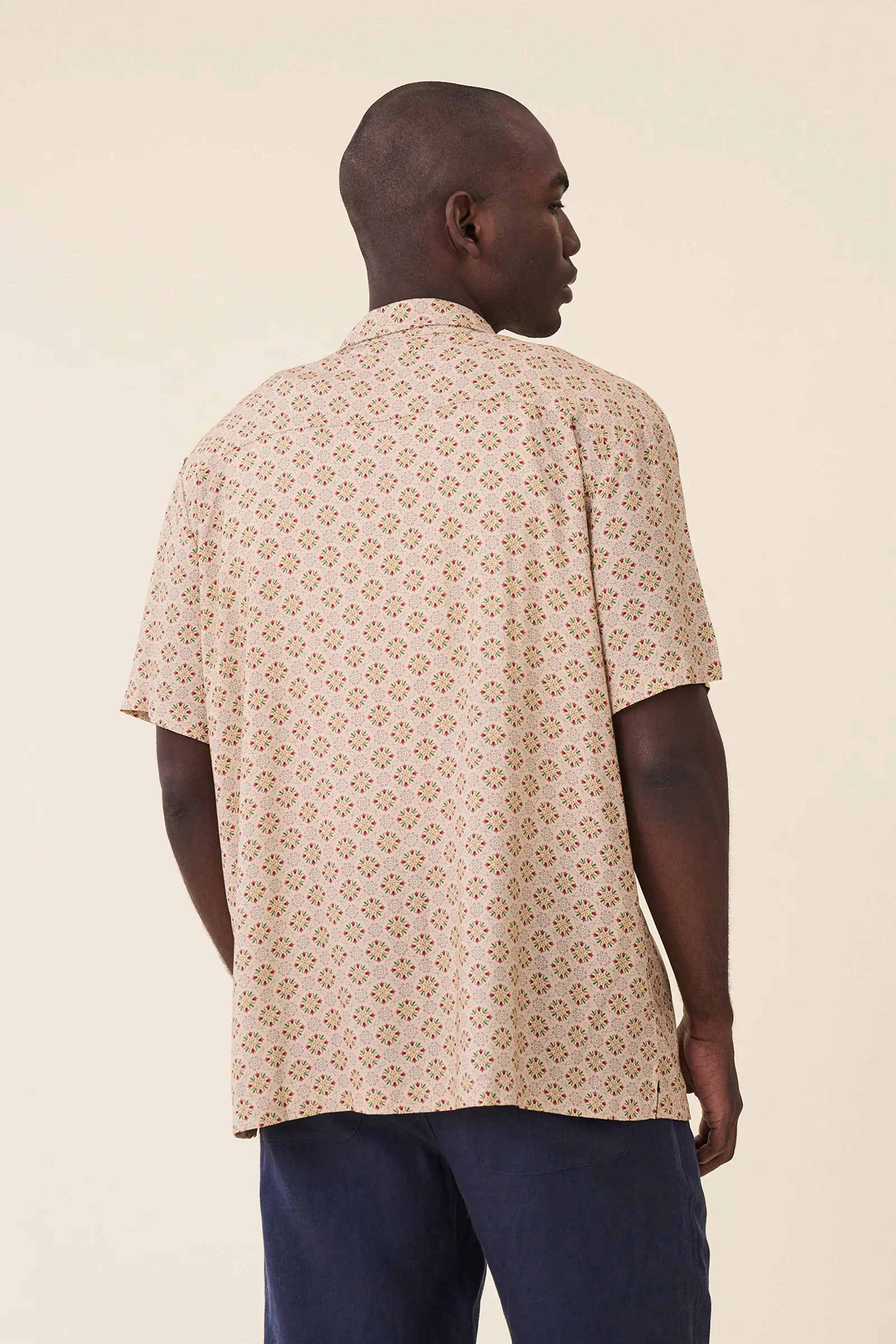 FLORAL MOSAIC RAYON SS SHIRT - Image 6