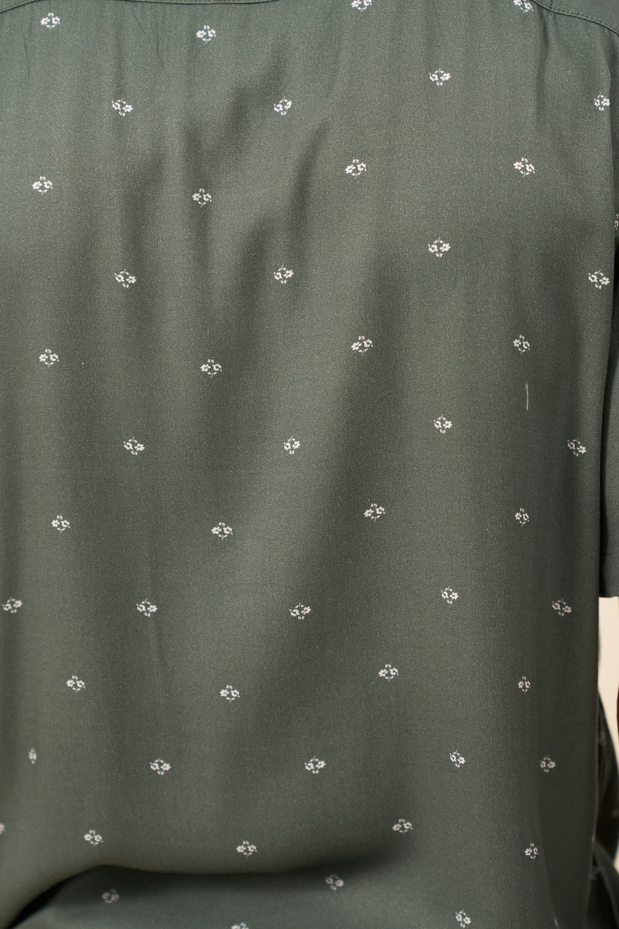 FLORAL RAYON SHIRT - SAGE - Image 8