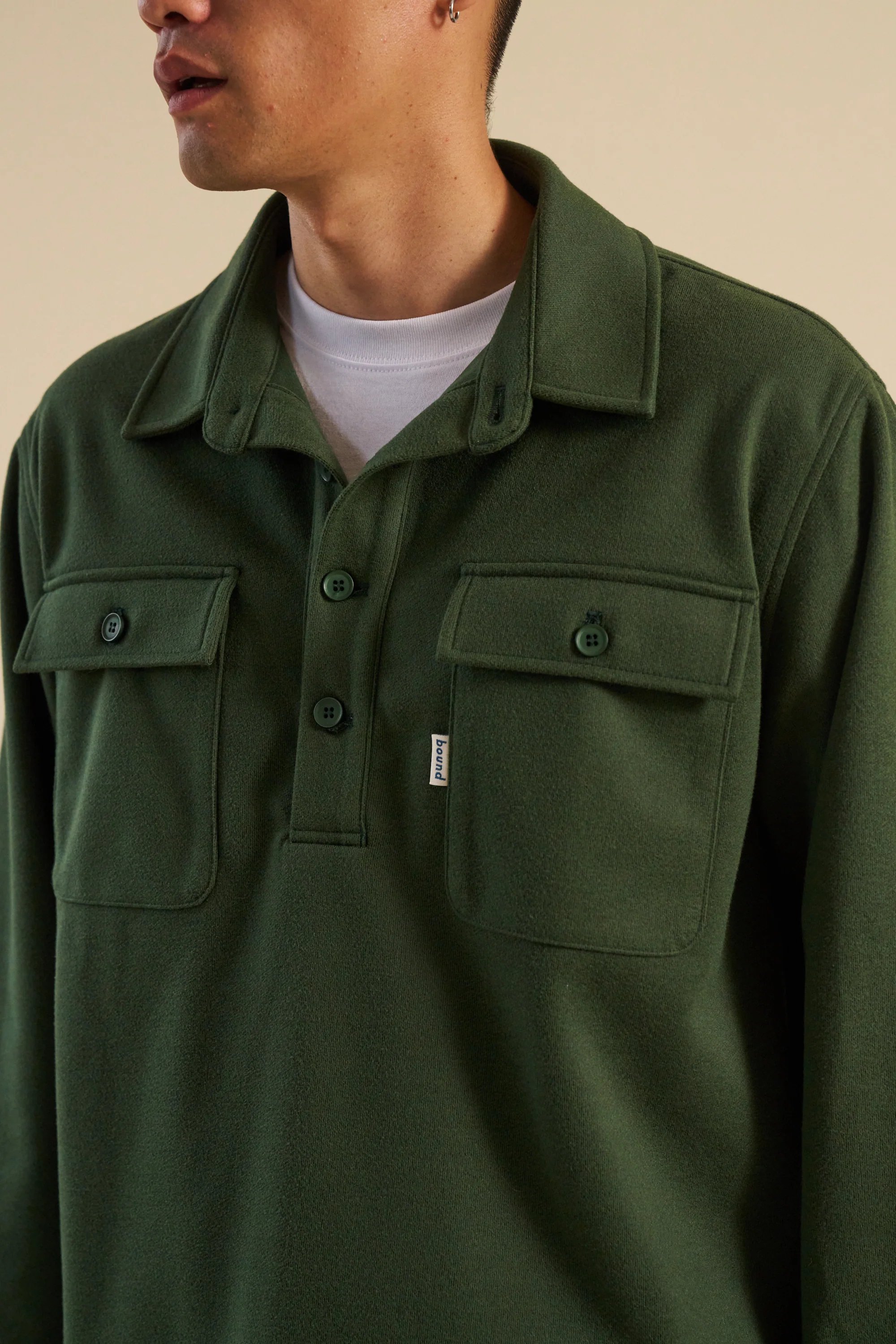 FOREST GREEN WORK PULLOVER - Image 3