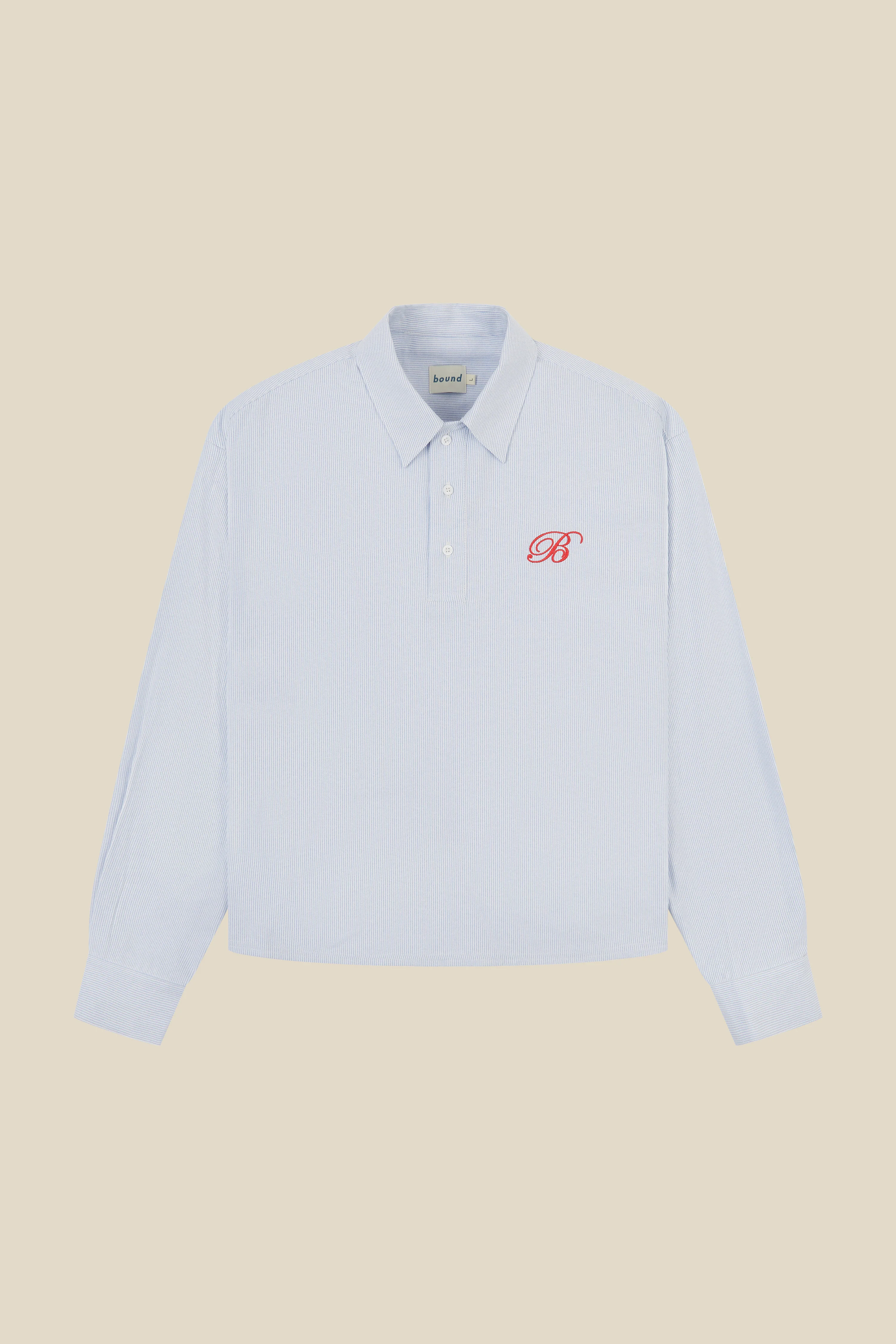 HALF BUTTON SCRIPT OXFORD SHIRT - Image 10