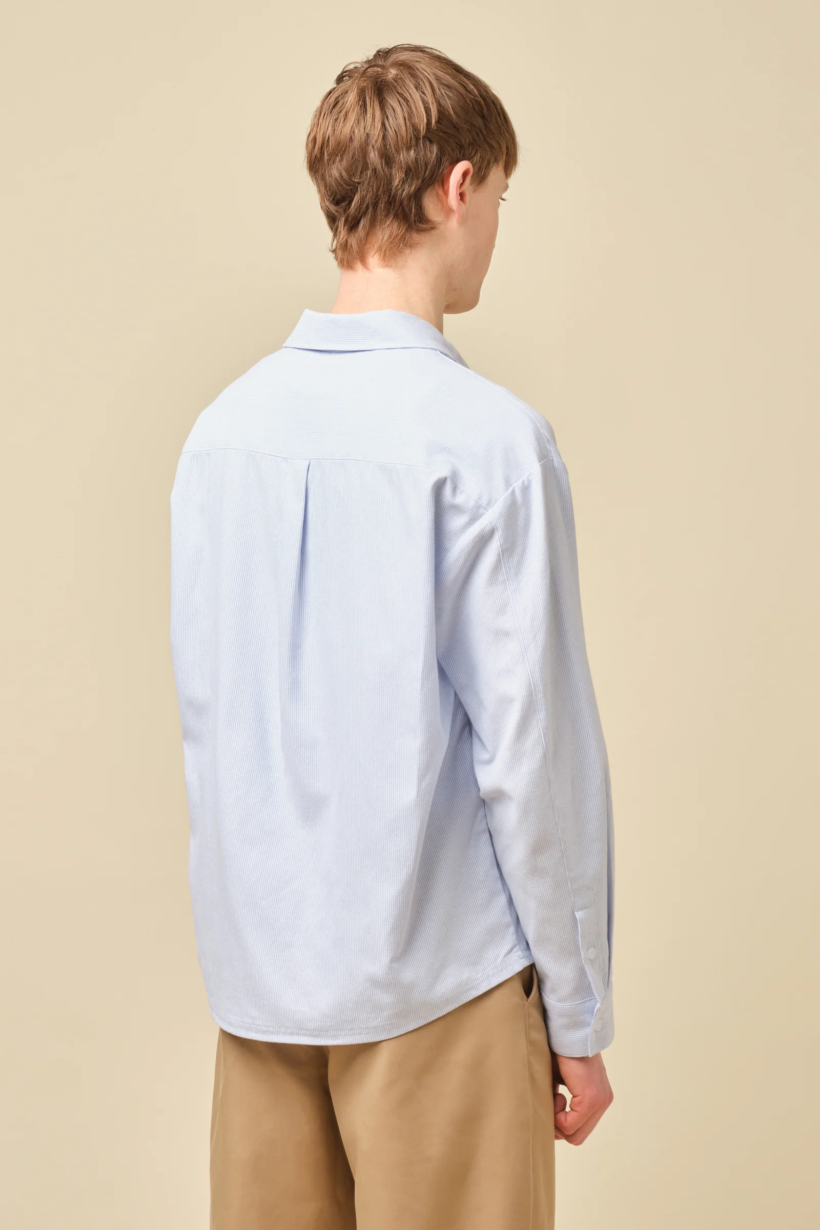 HALF BUTTON SCRIPT OXFORD SHIRT - Image 4