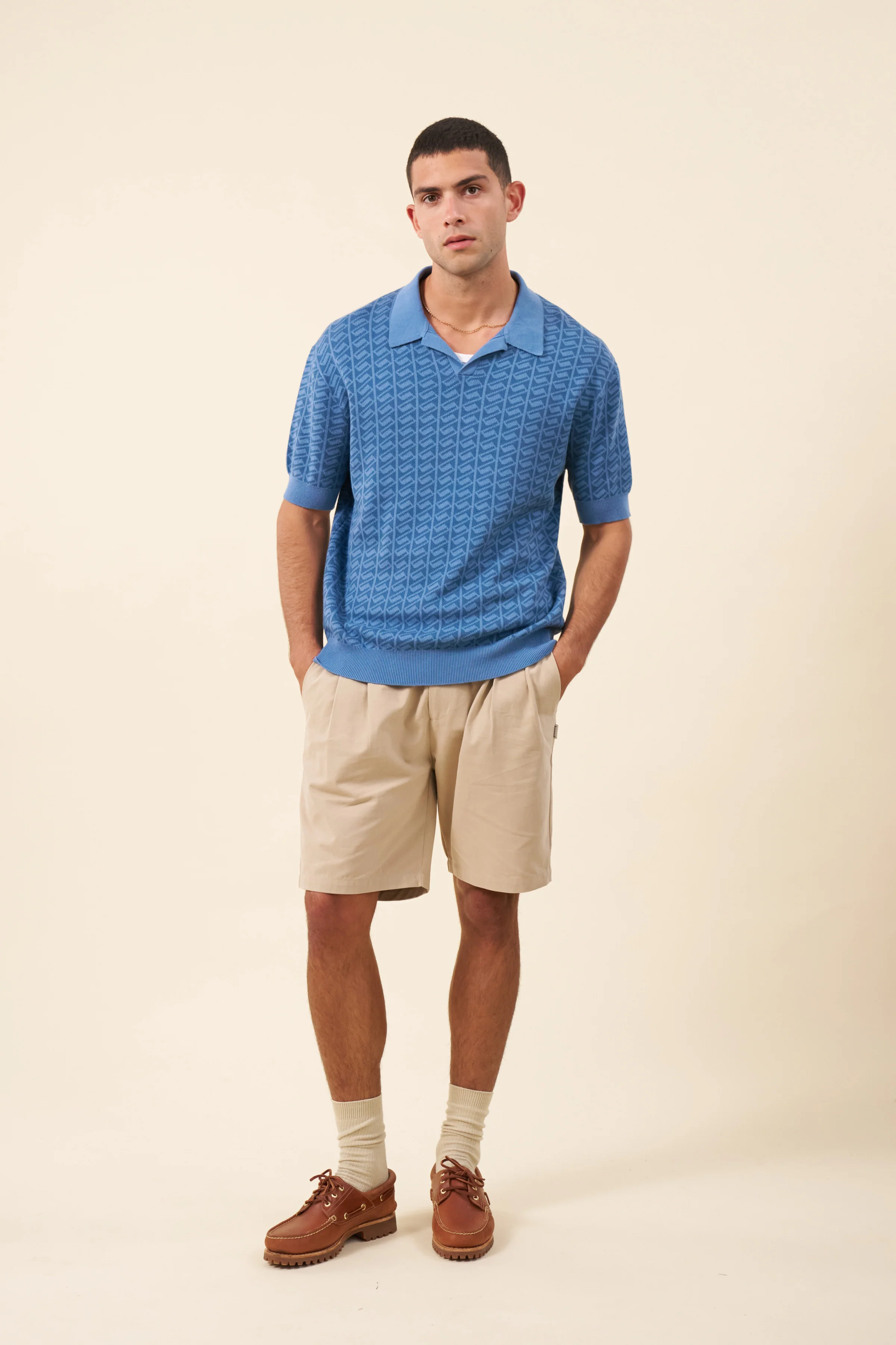HARRIS KNIT POLO - BLUE OCEAN - Image 3